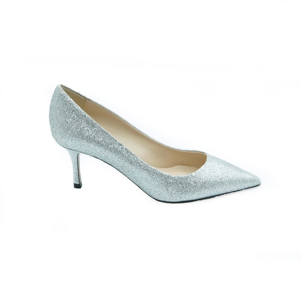 Lea Gu scarpa con tacco in nappa glitter, tacco 65mm Italy