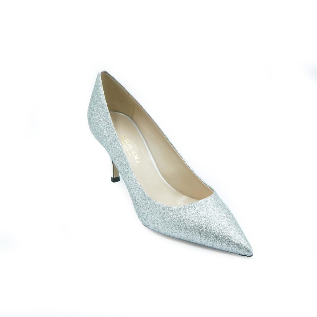 Lea Gu scarpa con tacco in nappa glitter, tacco 65mm Italy