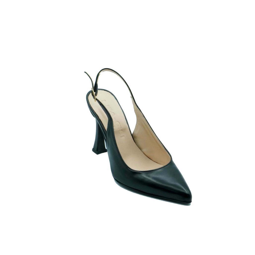 Lea Gu scarpa con tacco in nappa, chiusura posteriore, tacco 90 mm Qualità