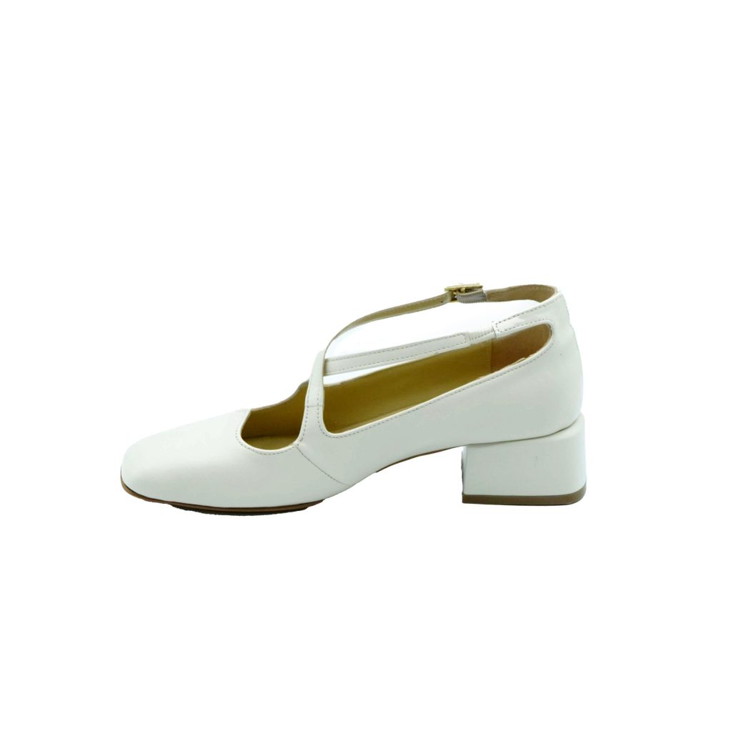 Lea Gu scarpa con tacco in nappa, incrocio frontale, tacco 35mm Promozione