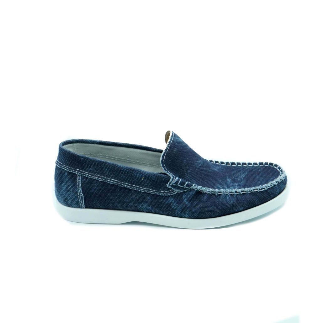 Lea Gu scarpa da barca in canvas, fondo gomma 15mm Qualità Garantita