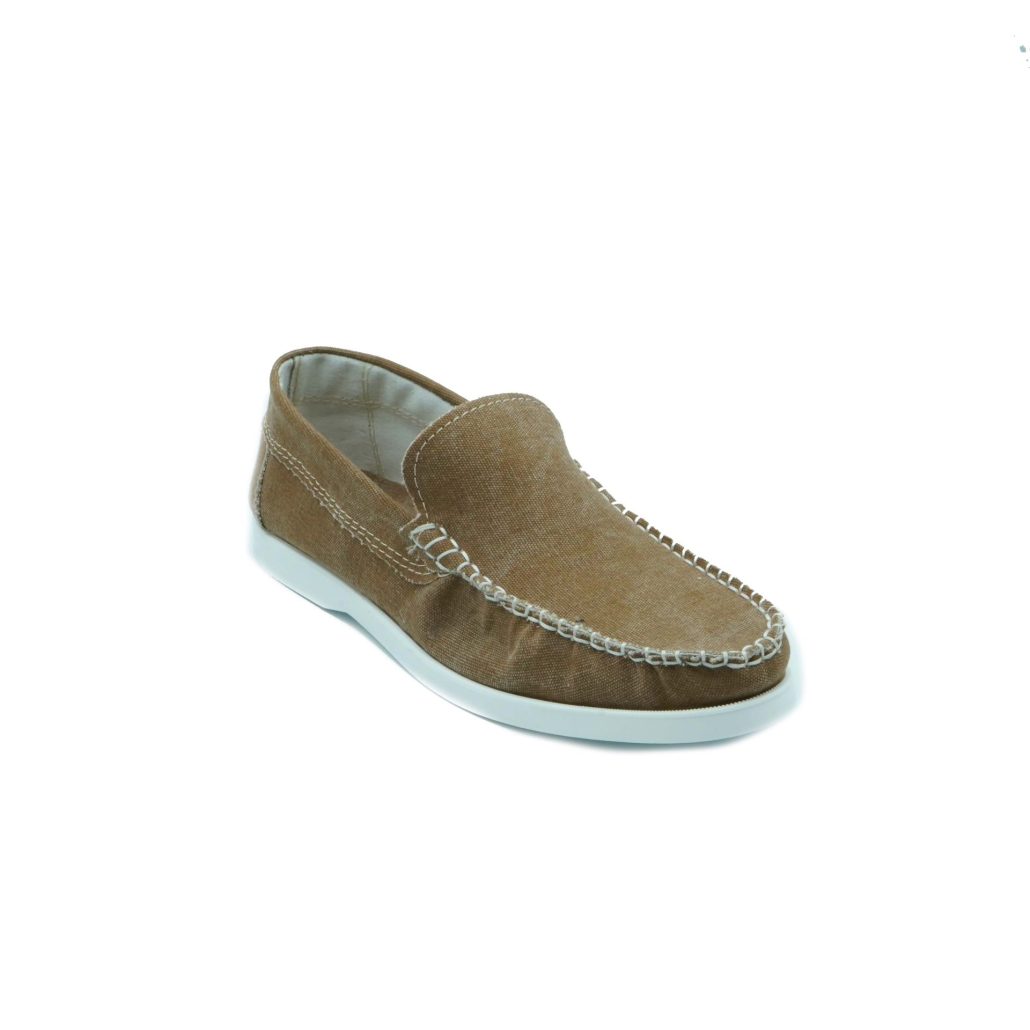 Lea Gu scarpa da barca in canvas, fondo gomma 15mm Qualità Garantita