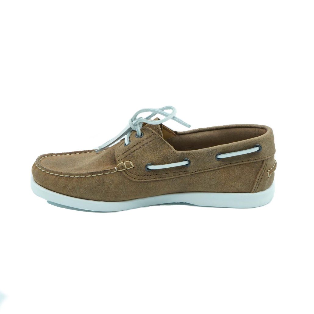 Lea Gu scarpa da barca in nappa, allacciatura frontale, fondo gomma 15mm Offerta esclusiva