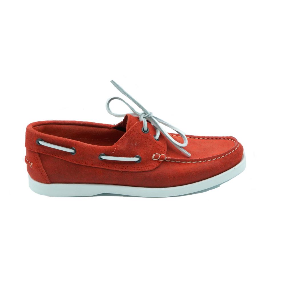 Lea Gu scarpa da barca in nappa, allacciatura frontale, fondo gomma 15mm Offerta esclusiva