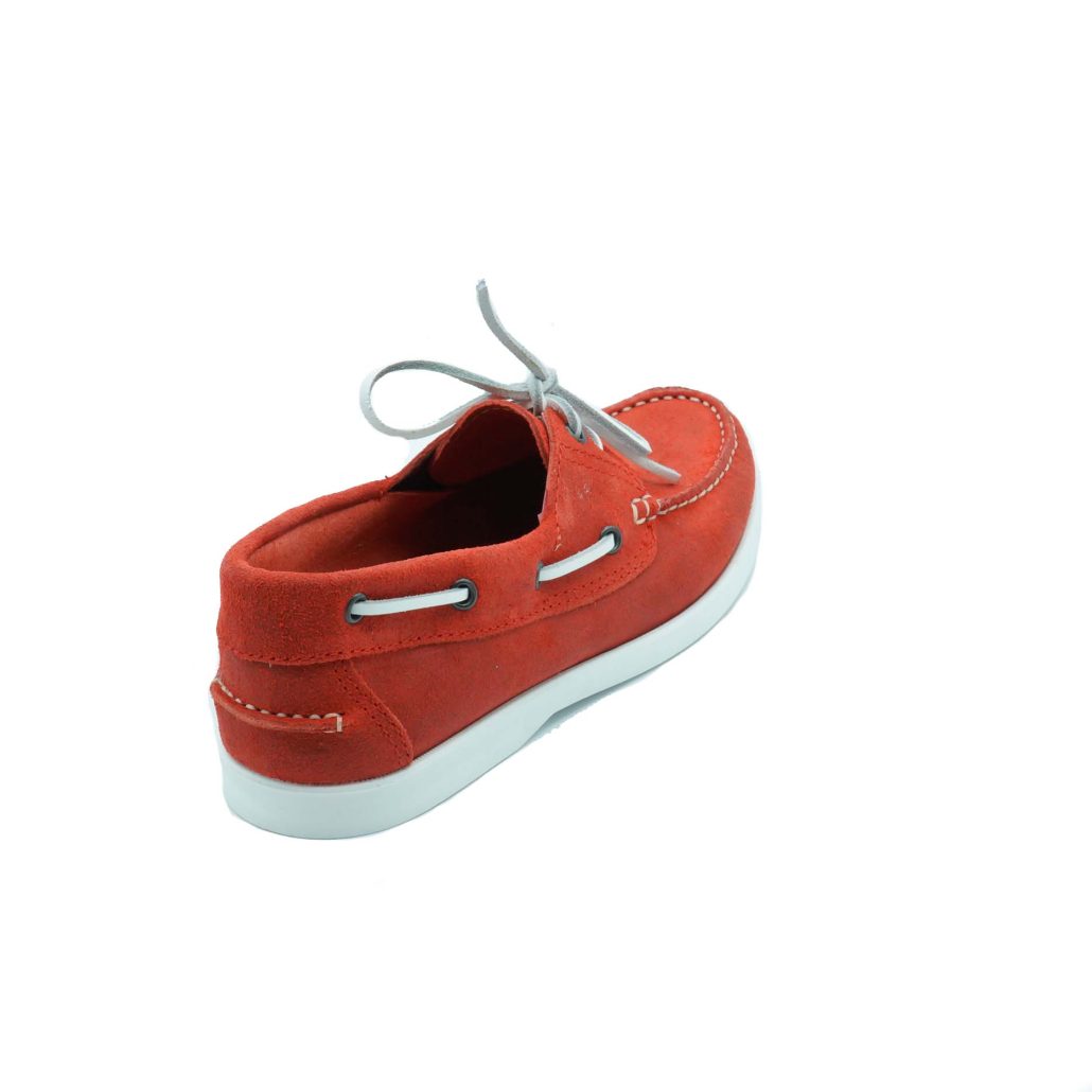 Lea Gu scarpa da barca in nappa, allacciatura frontale, fondo gomma 15mm Offerta esclusiva