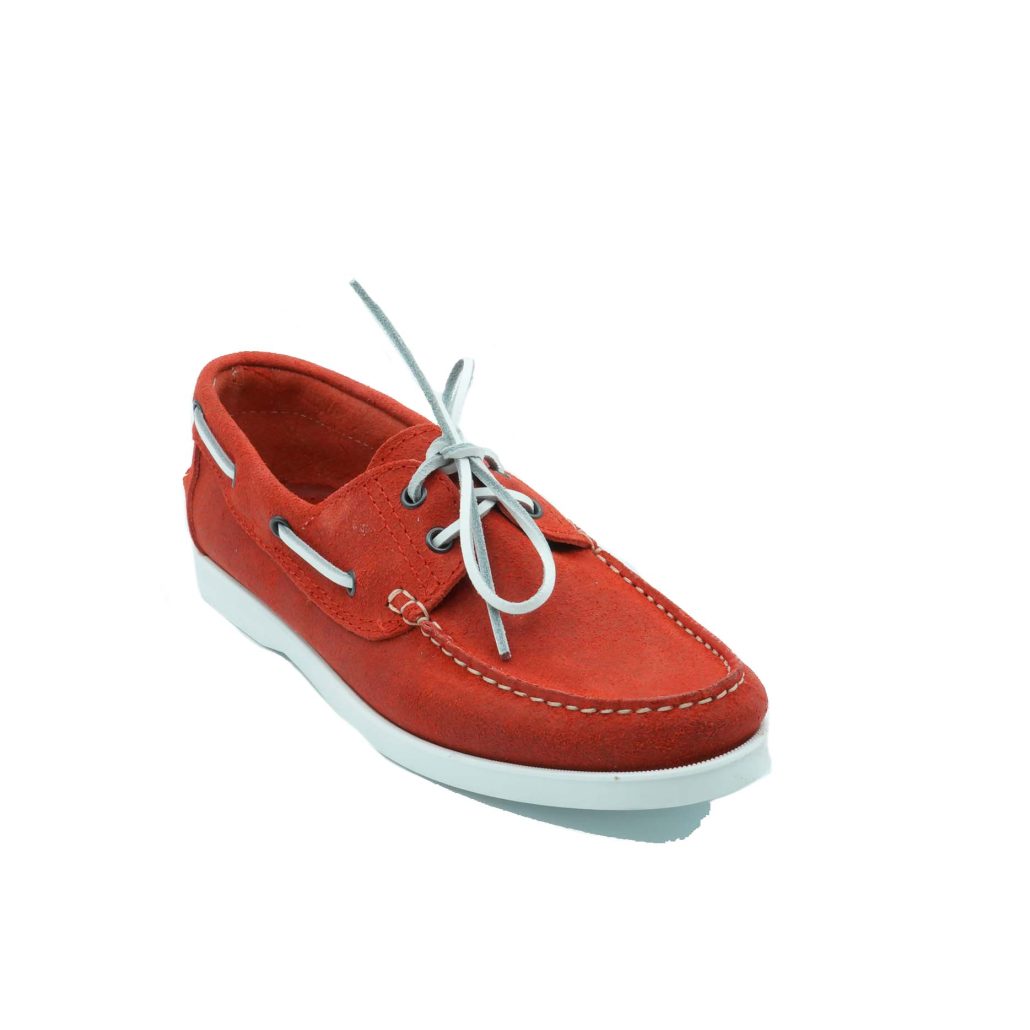 Lea Gu scarpa da barca in nappa, allacciatura frontale, fondo gomma 15mm Offerta esclusiva