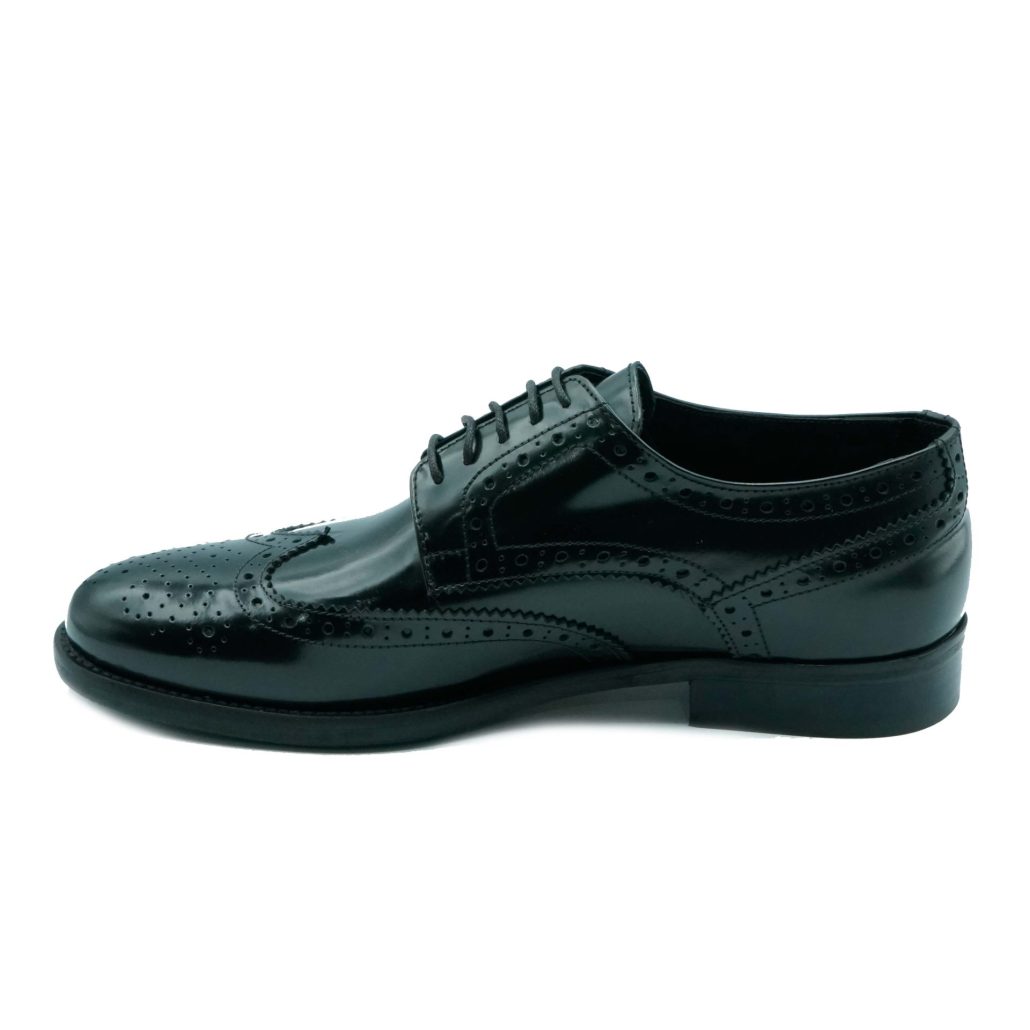 Lea Gu scarpa in vitello abrasivato, allacciatura frontale, lavorazione in punta, tacco 25mm Prezzo Ridotto