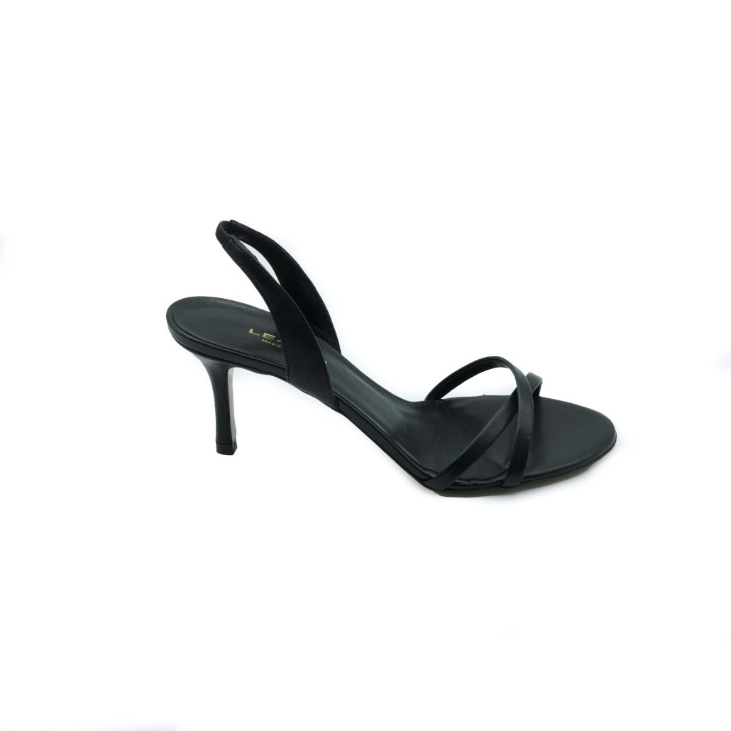 Lea Gu sandalo in nappa, incrocio frontale, cinturino posteriore, tacco 60mm Saldi