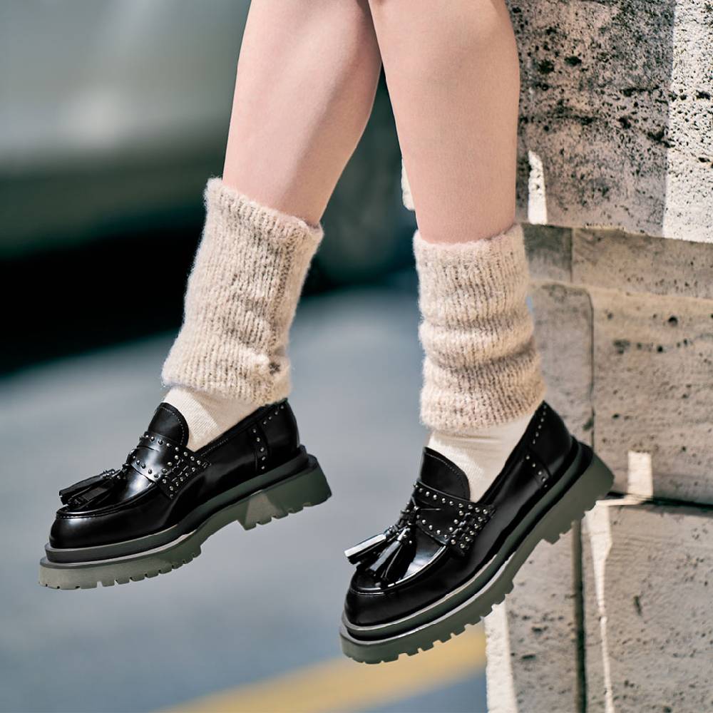﻿Laura Bellariva Mocassino lucido borchie Sconto