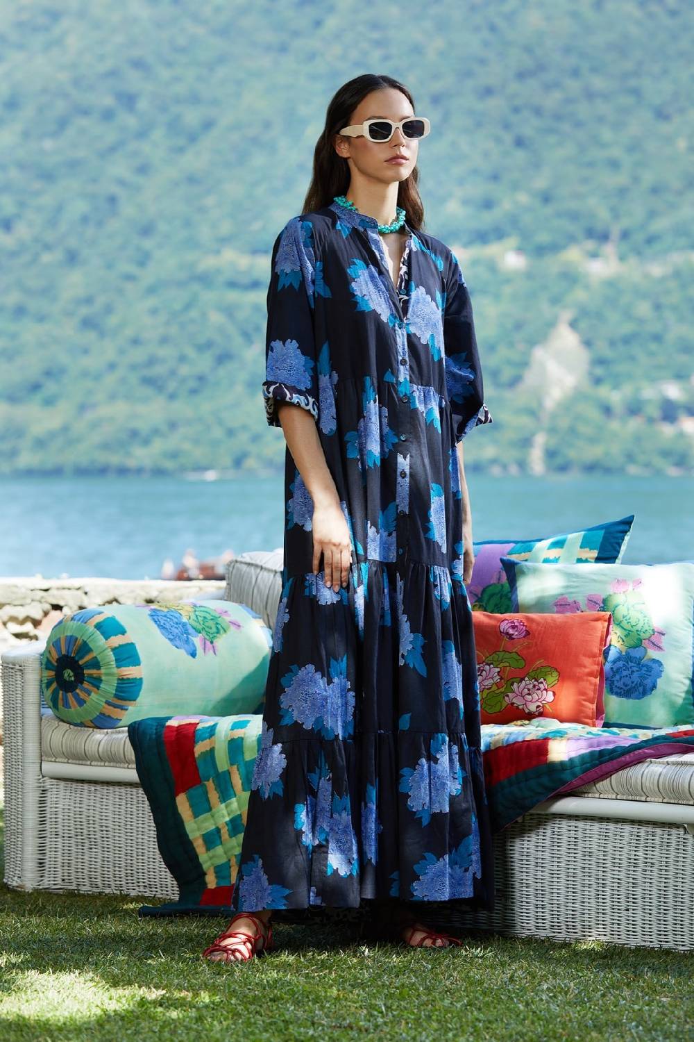 Lisa Corti abito rambagh abhanery peony payne Qualità