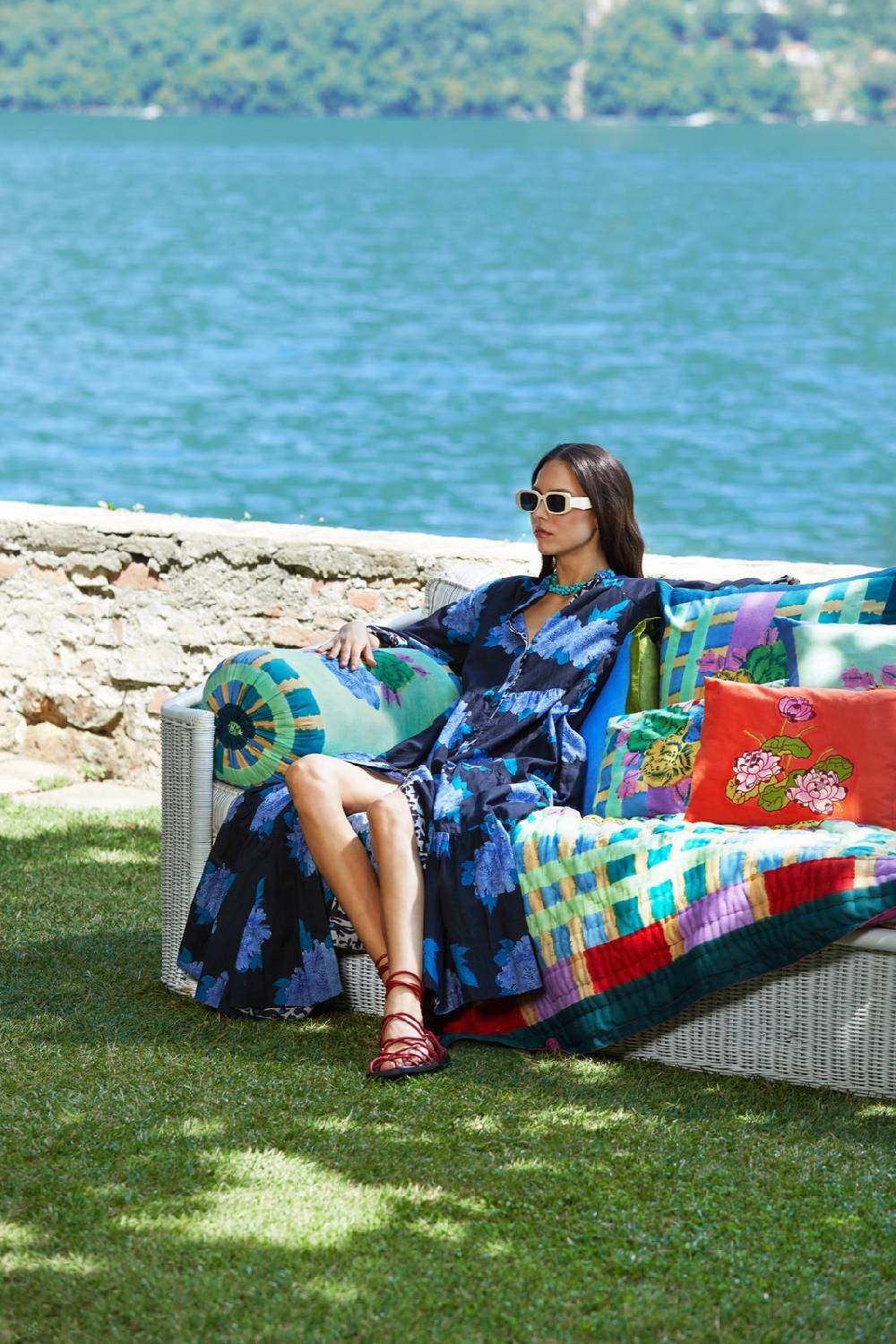 Lisa Corti abito rambagh abhanery peony payne Qualità