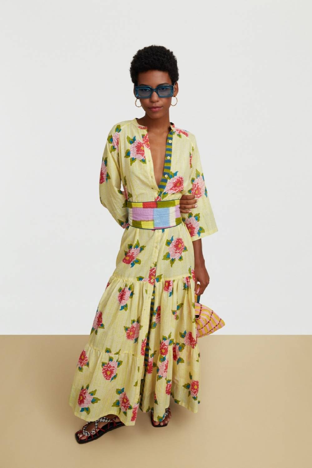 Lisa Corti abito rambagh barwara light yellow Soddisfazione Garantita