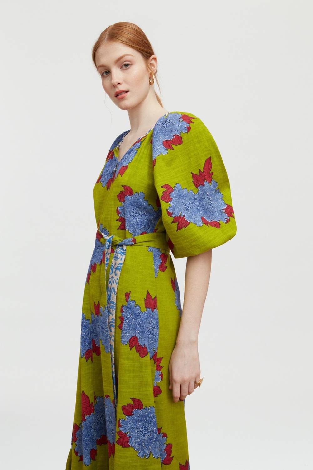 Lisa Corti abito mandili abhanery peony acid green Consegna Veloce