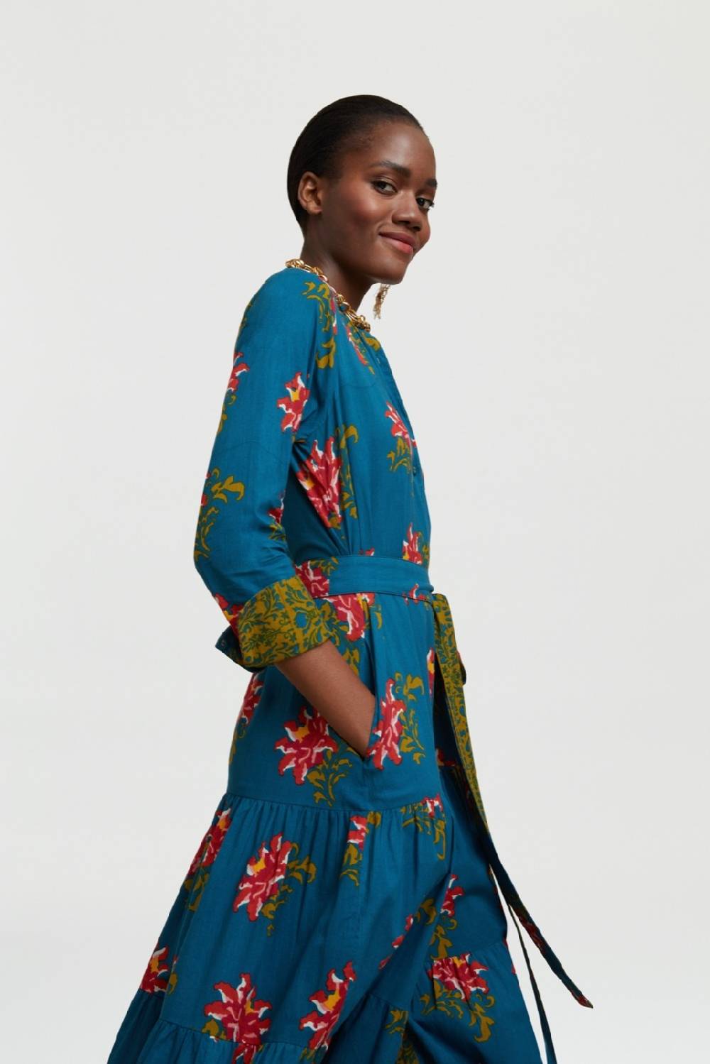 Lisa Corti abito tulsi tangeri rose teal Shopping Online