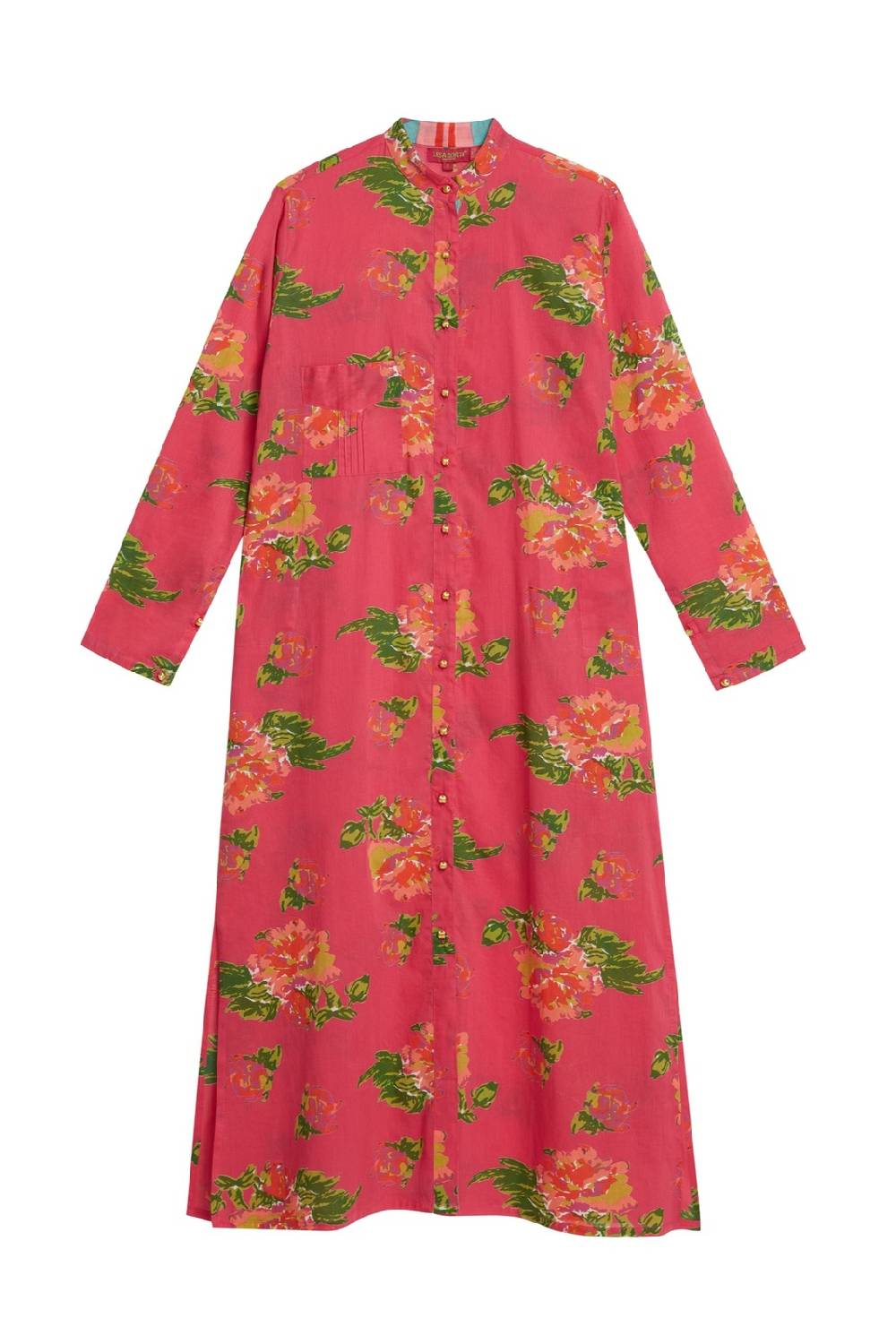 Lisa Corti kurta lunga aperta azhar flower fuxia Prezzo Ridotto