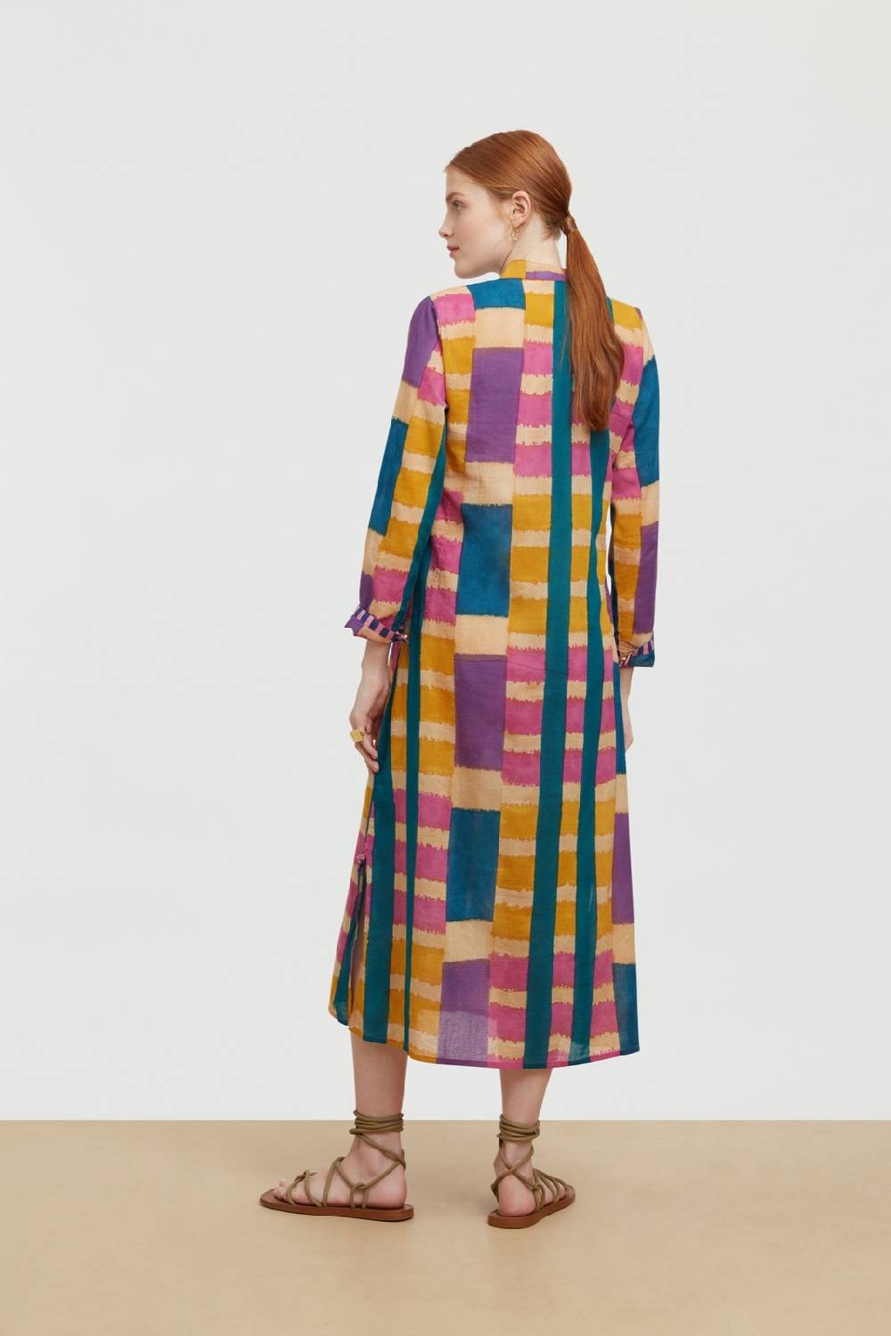 Lisa Corti kurta lunga aperta ankara mustard Sconto