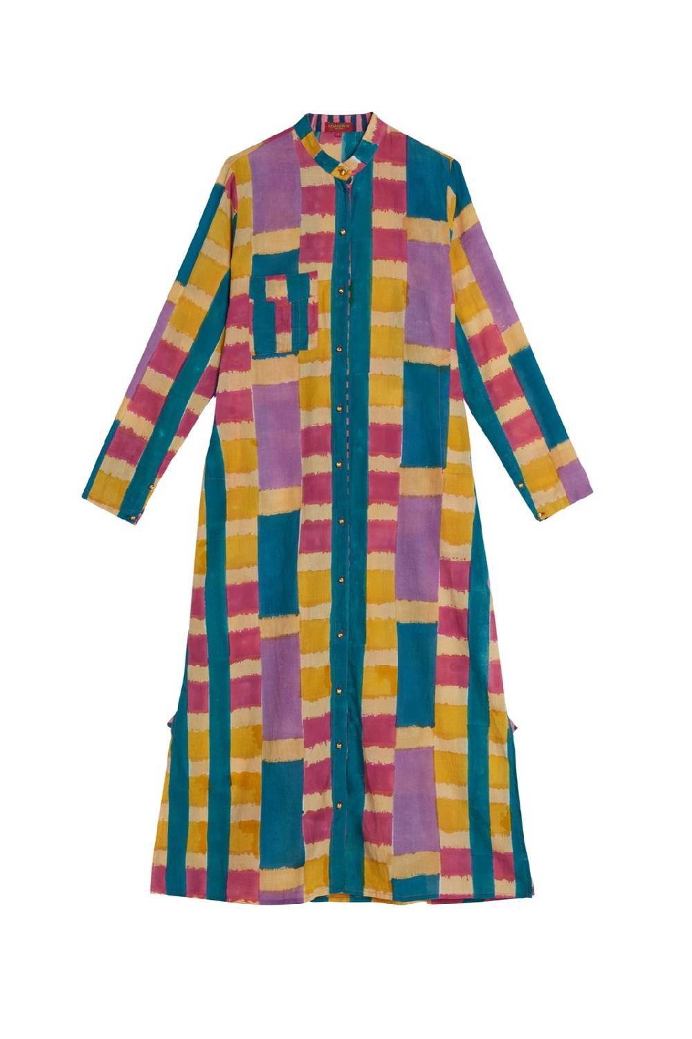 Lisa Corti kurta lunga aperta ankara mustard Sconto