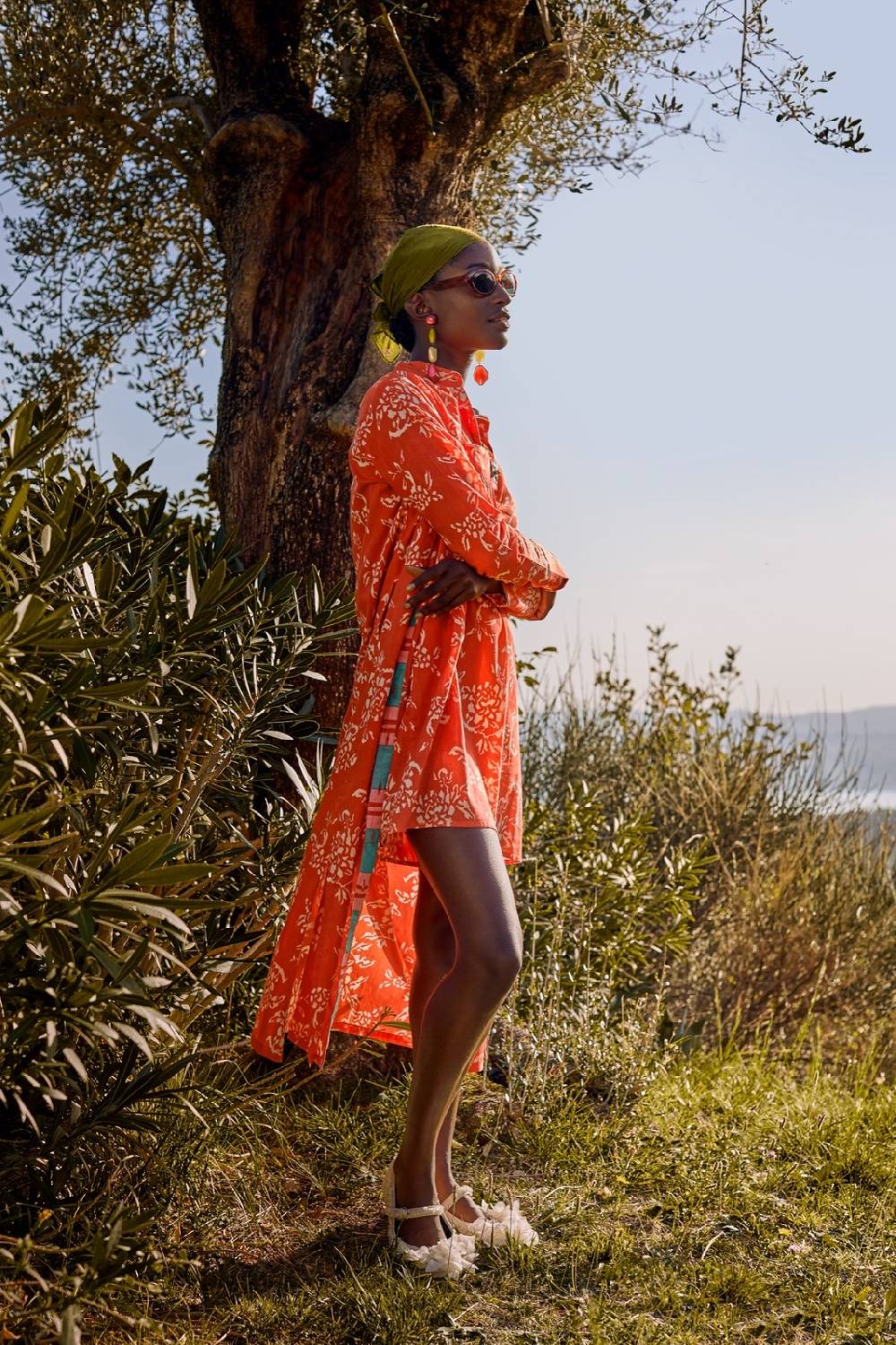 Lisa Corti kurta lunga aperta kandem design coral Offerta