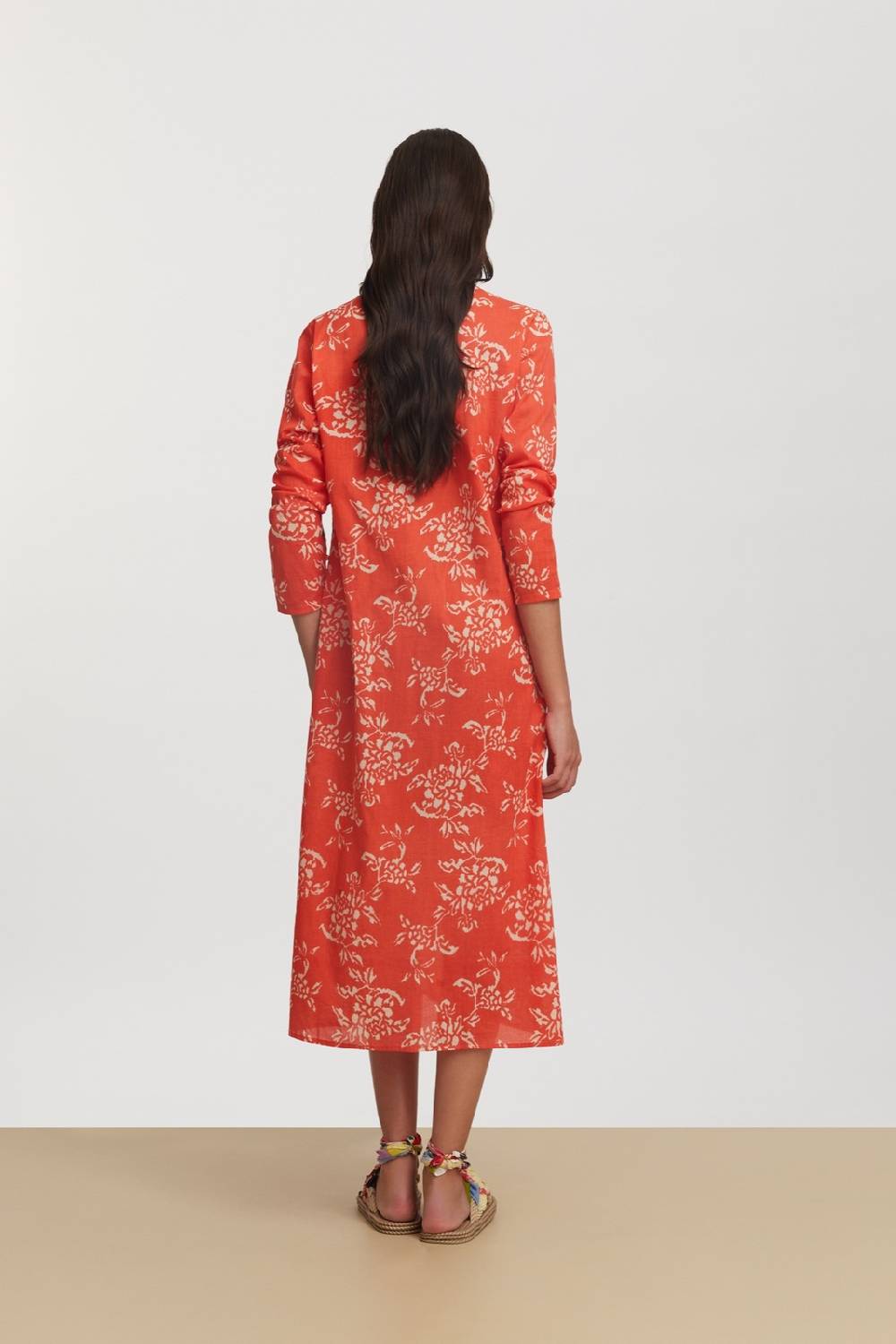 Lisa Corti kurta lunga kandem design coral Outlet
