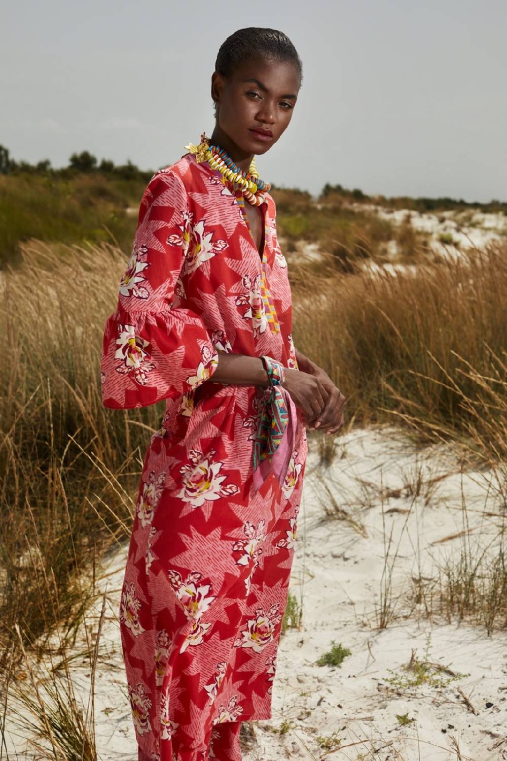 Lisa Corti abito ethesian star flower red Saldi