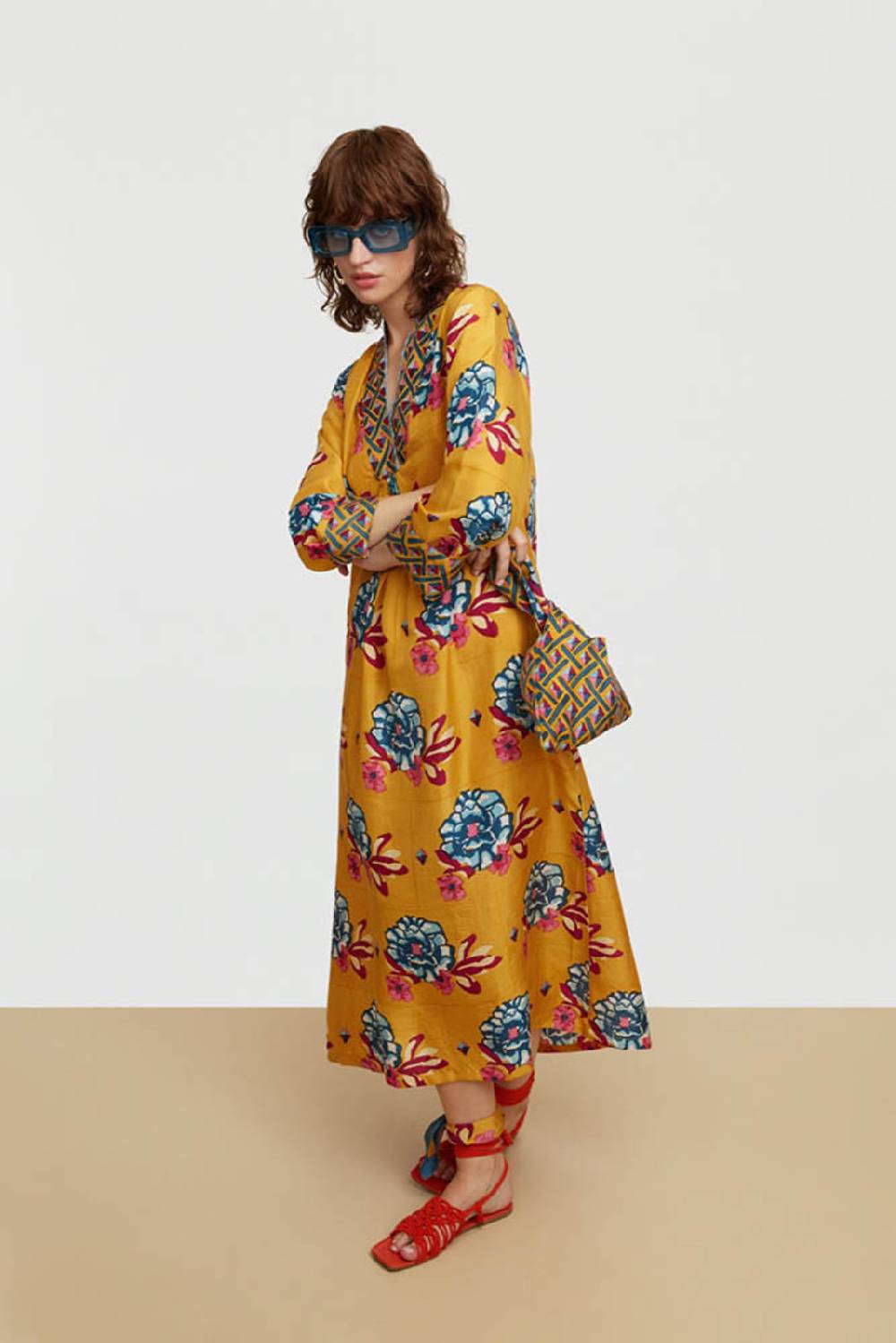 Lisa Corti caftano radha ramye gold Vendita Calda