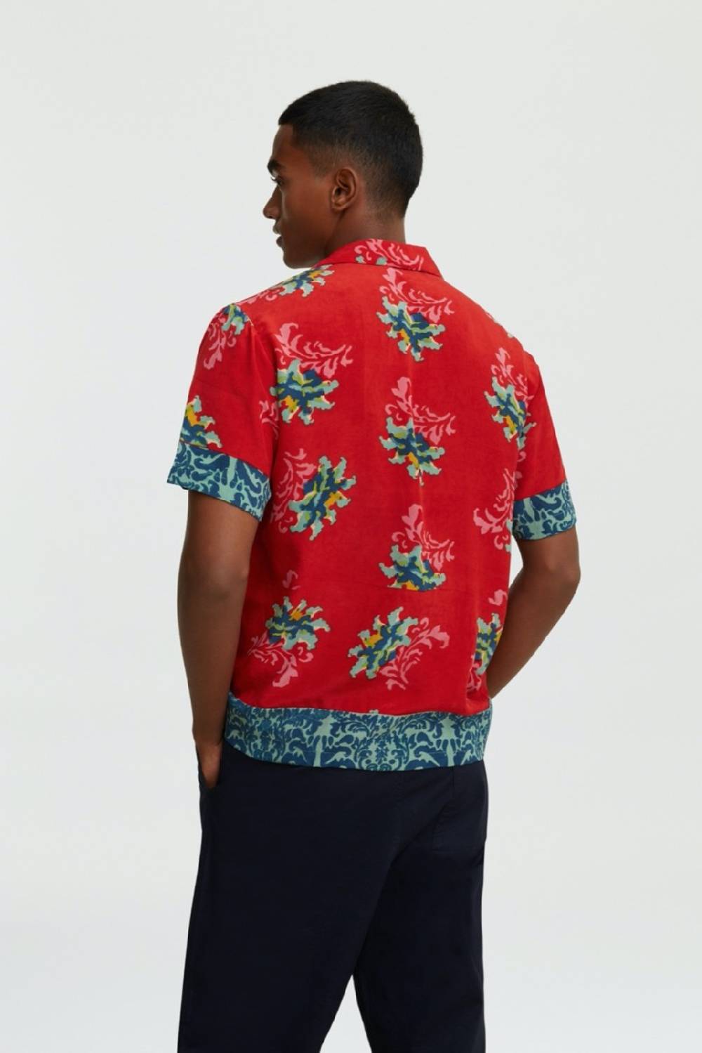 Lisa Corti camicia foulard tangeri flower coral In Saldo