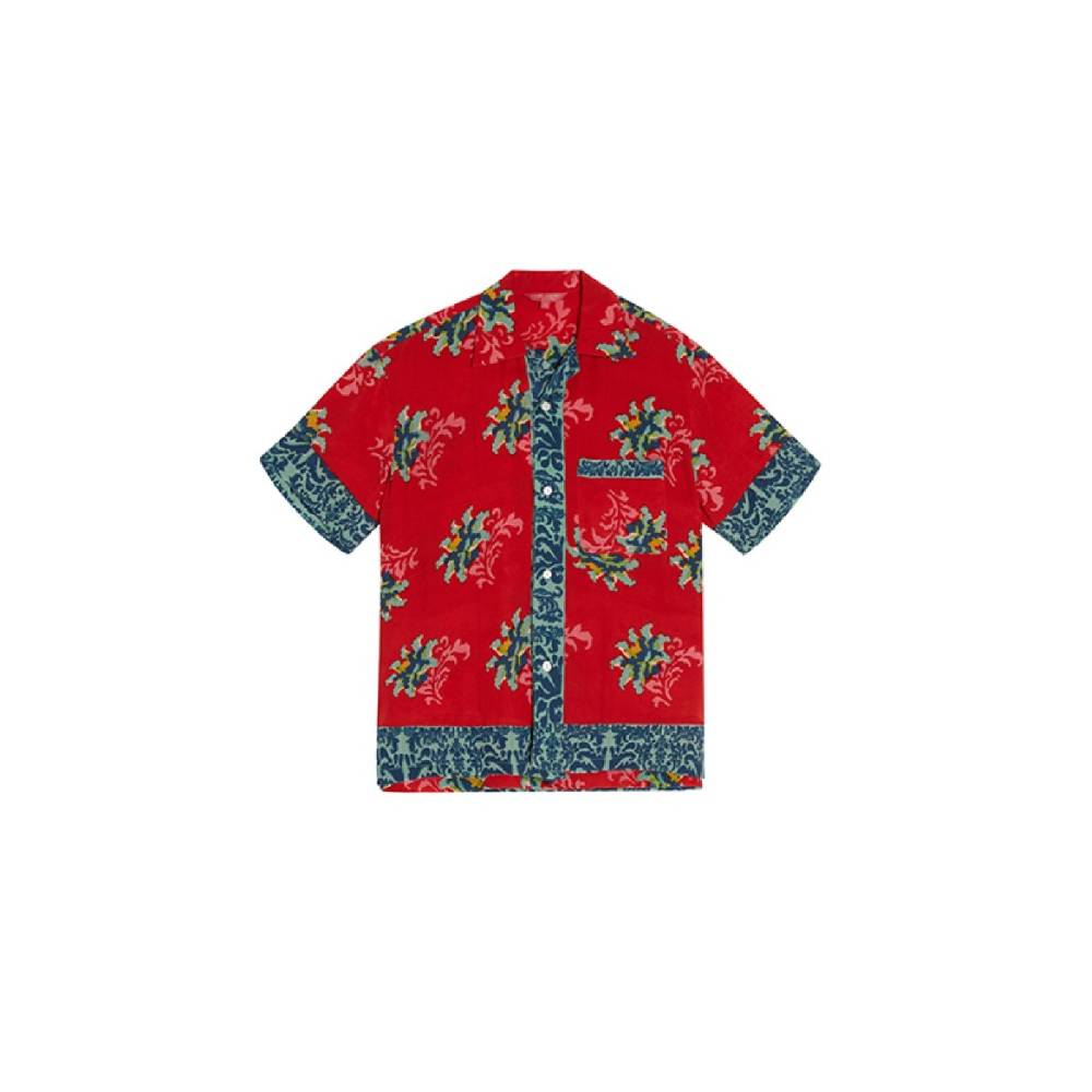 Lisa Corti camicia foulard tangeri flower coral In Saldo