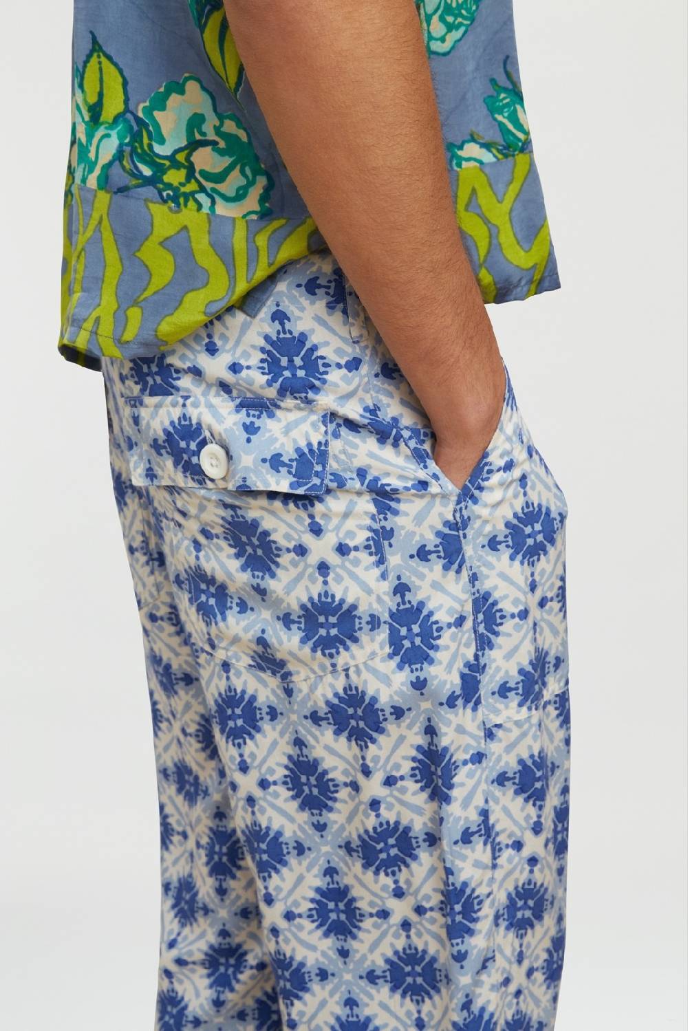Lisa Corti pantalone dinghi marocco design blue Vendite stagionali