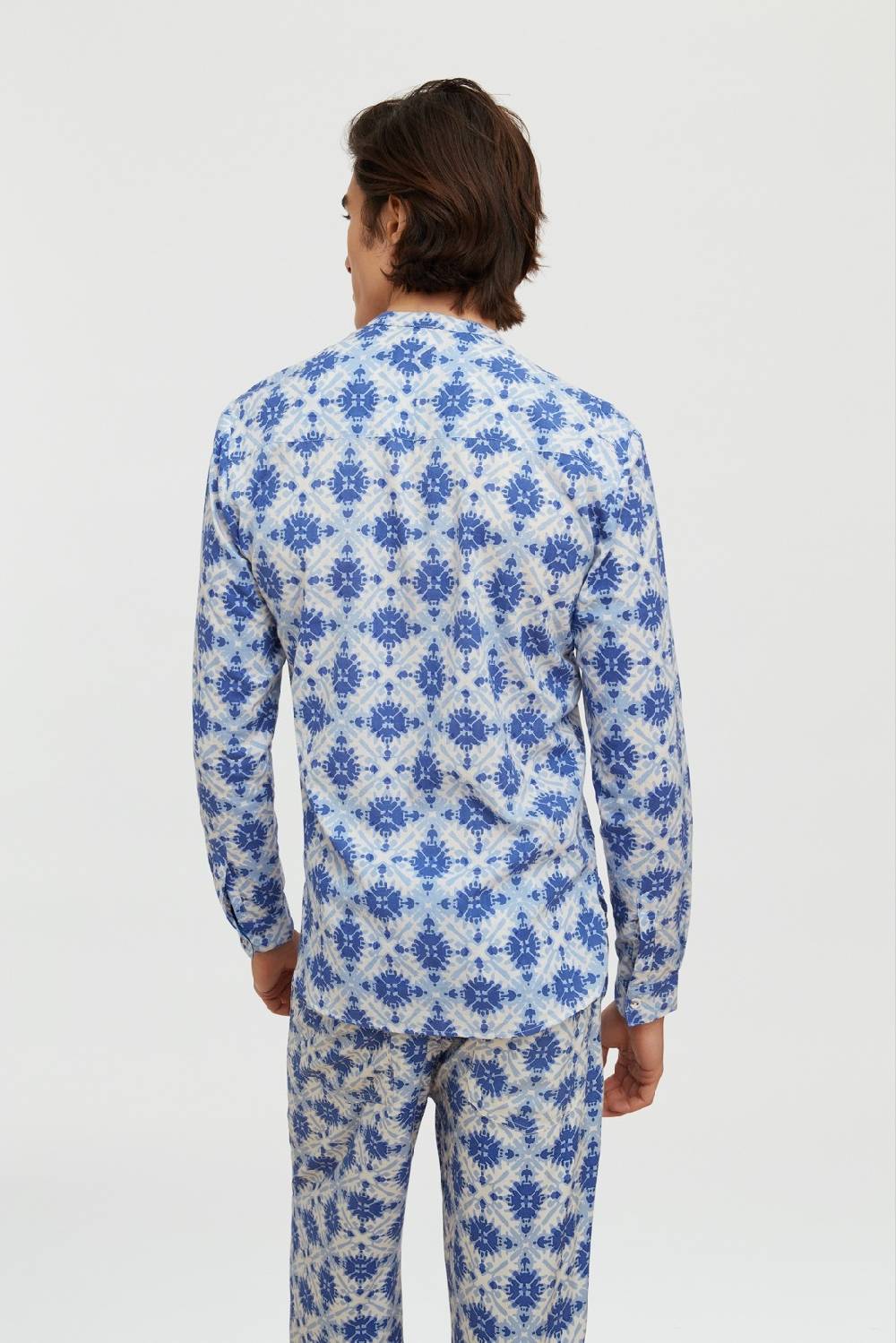 Lisa Corti camicia santorini morocco design blue Offerta Giorno del Papà