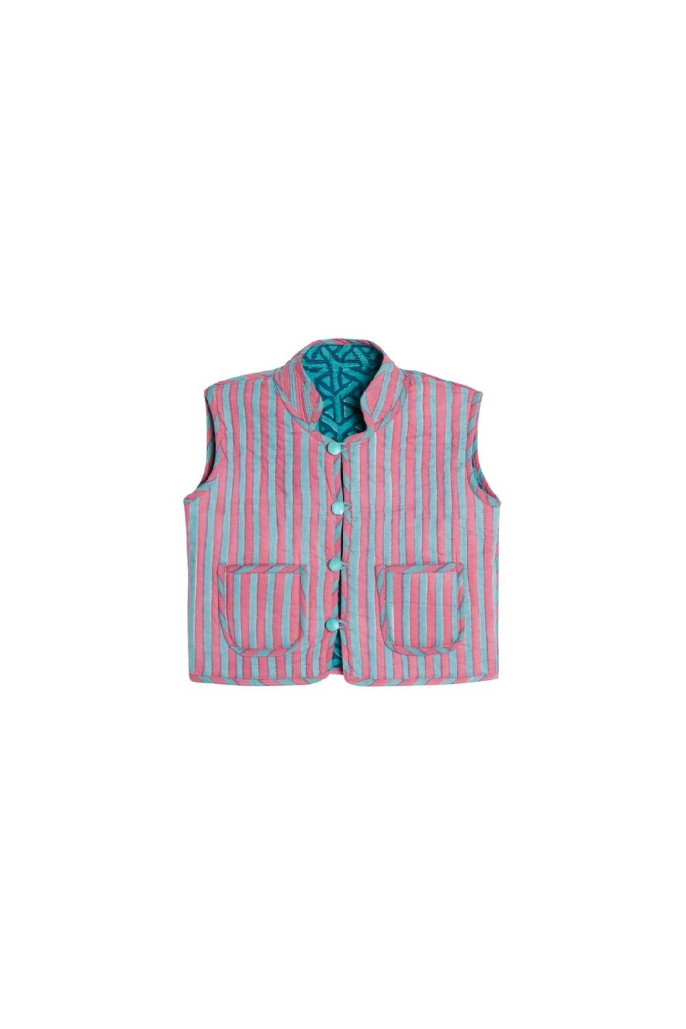 Lisa Corti gilet reversibile vienna peacock veronese Online Outlet