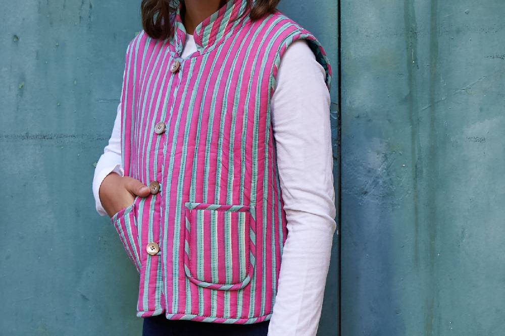 Lisa Corti gilet reversibile vienna peacock veronese Online Outlet