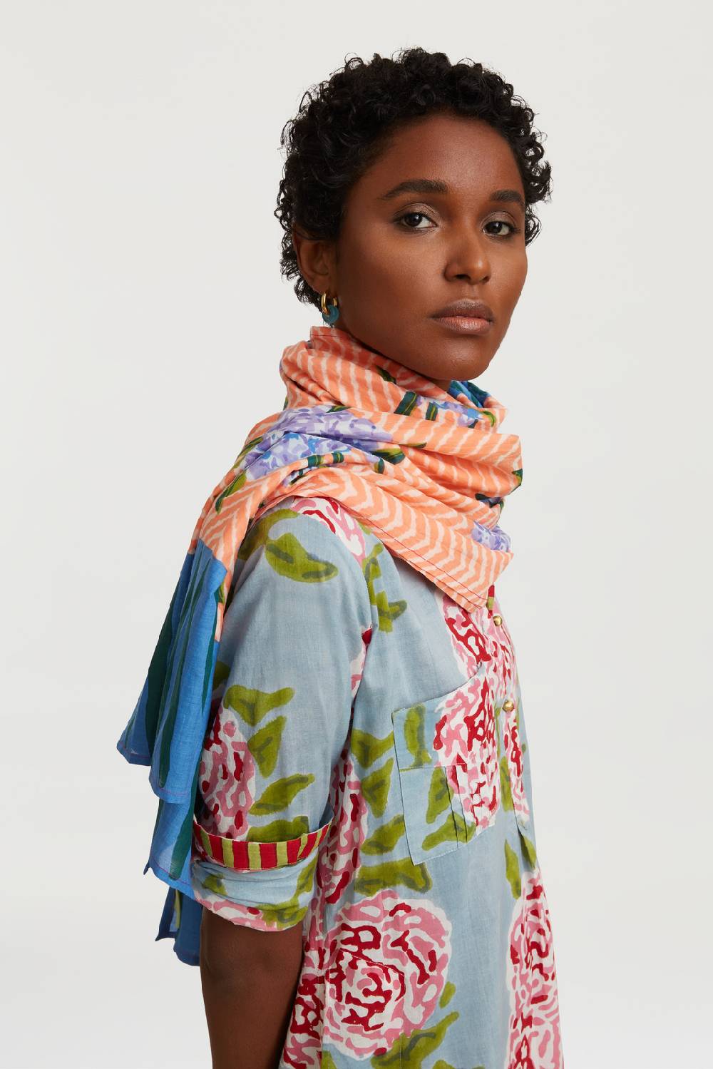 Lisa Corti pareo oleander lilac peach Fino al 65% di sconto