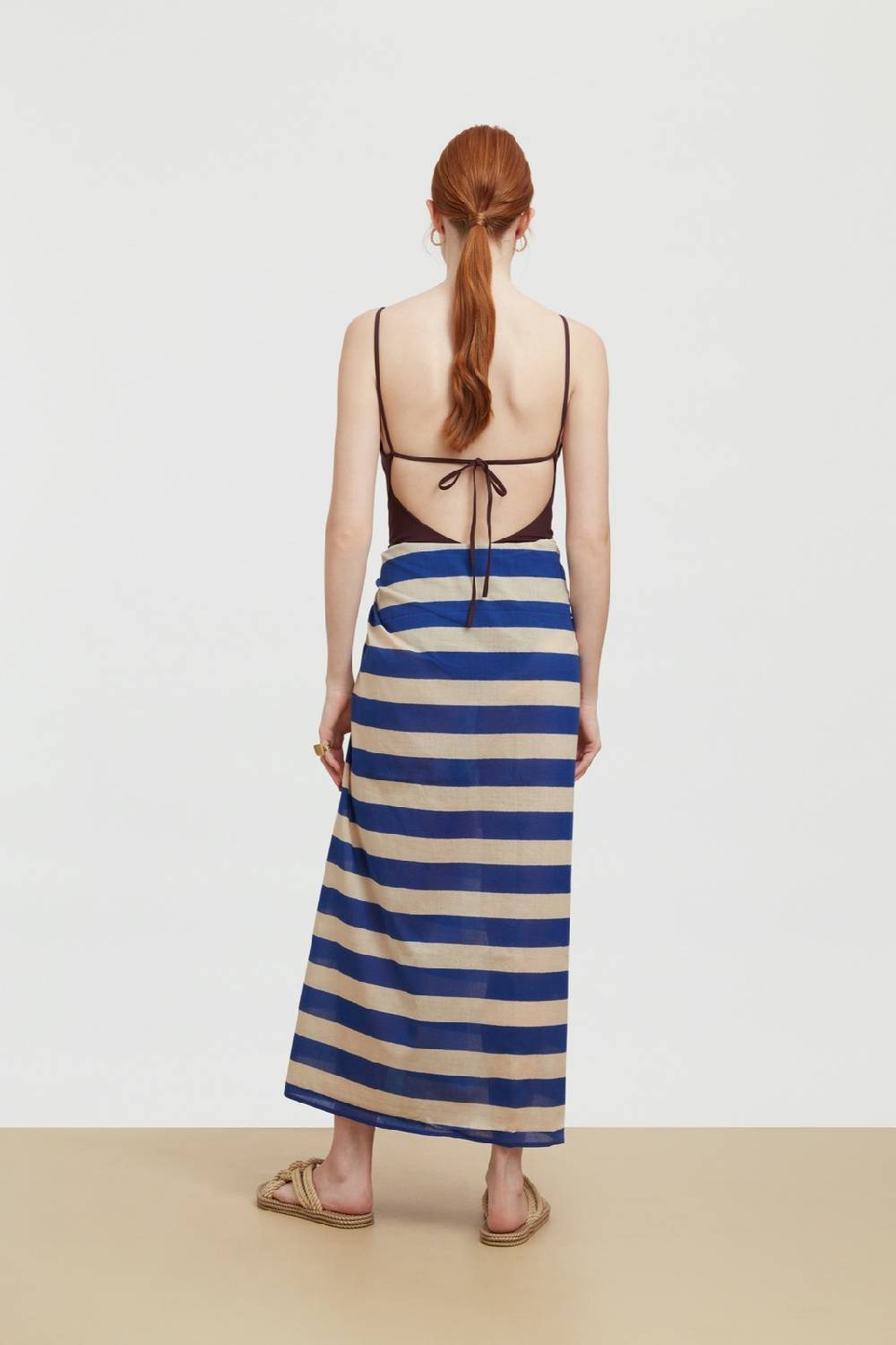 Lisa Corti pareo nizam stripes blue natural Offerta speciale della fabbrica