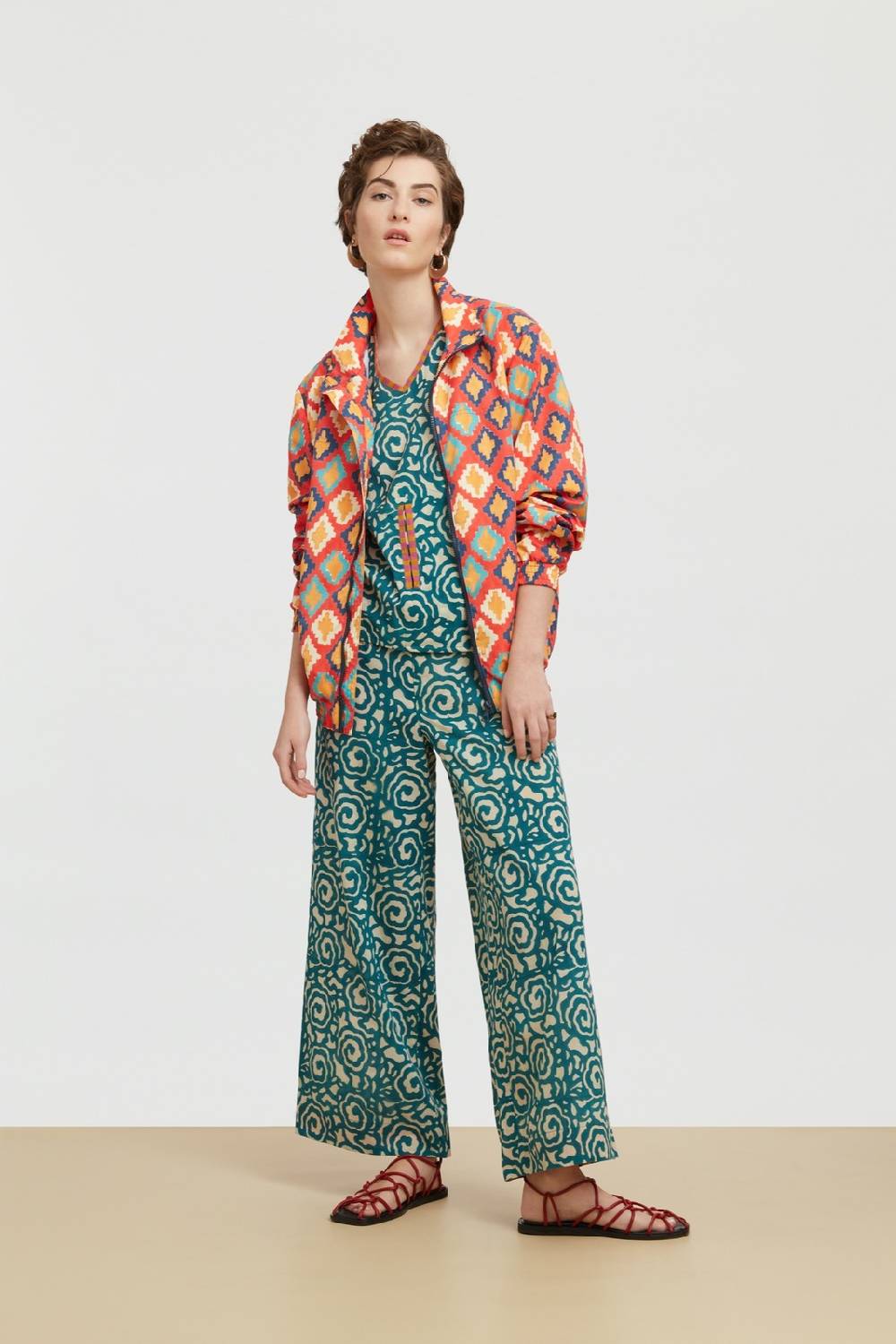Lisa Corti top banyan spiral peacock natural Super sconto