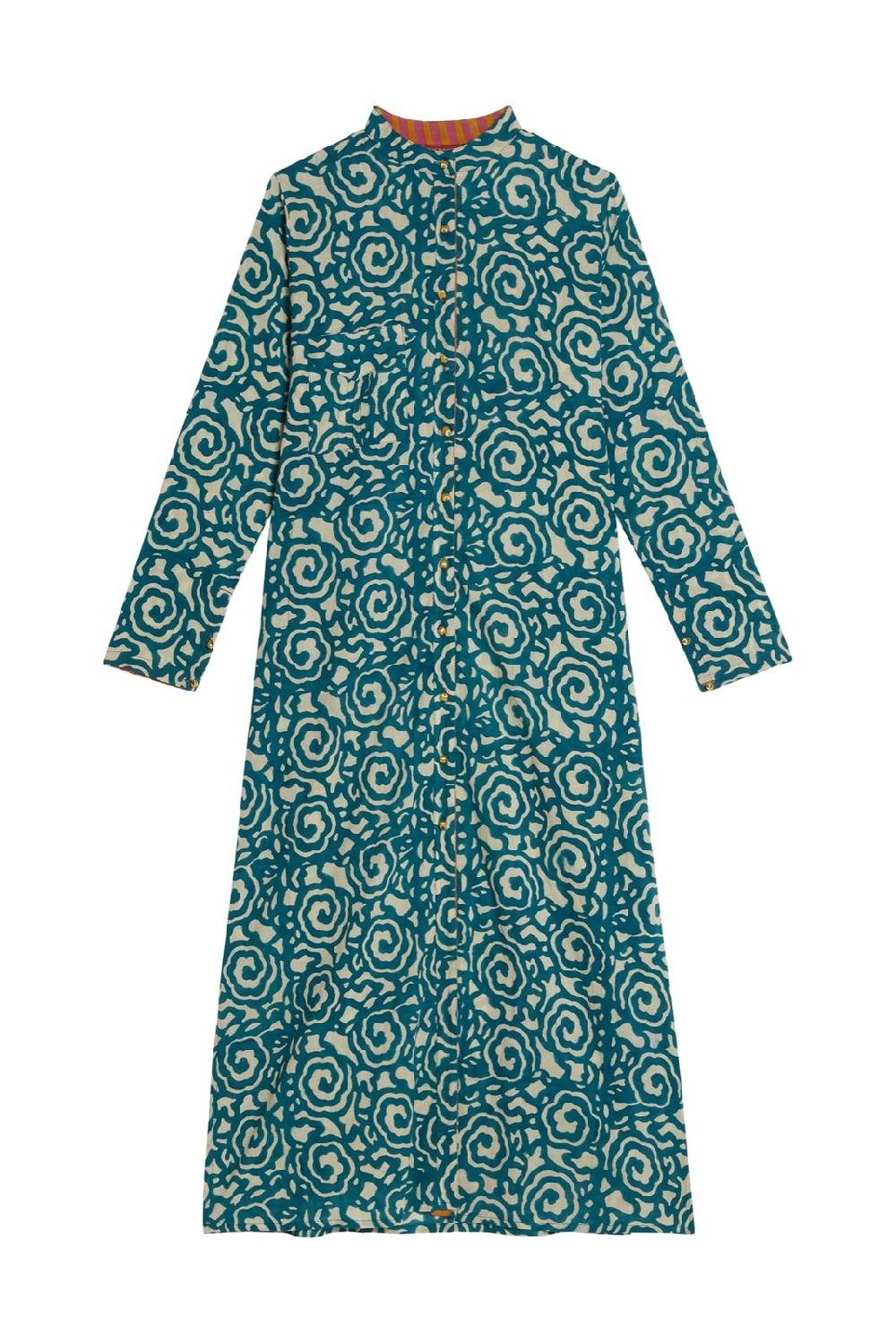 Lisa Corti kurta lunga aperta spiral peacock natural Limitato a 3 giorni