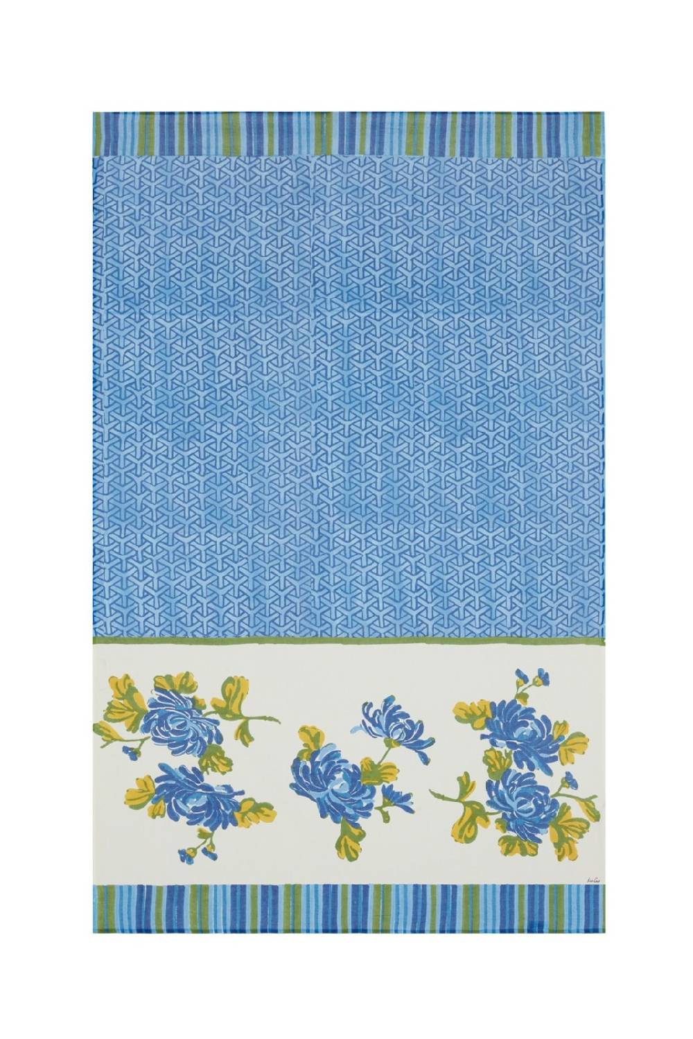 Lisa Corti pareo vienna blue cream Duty-free