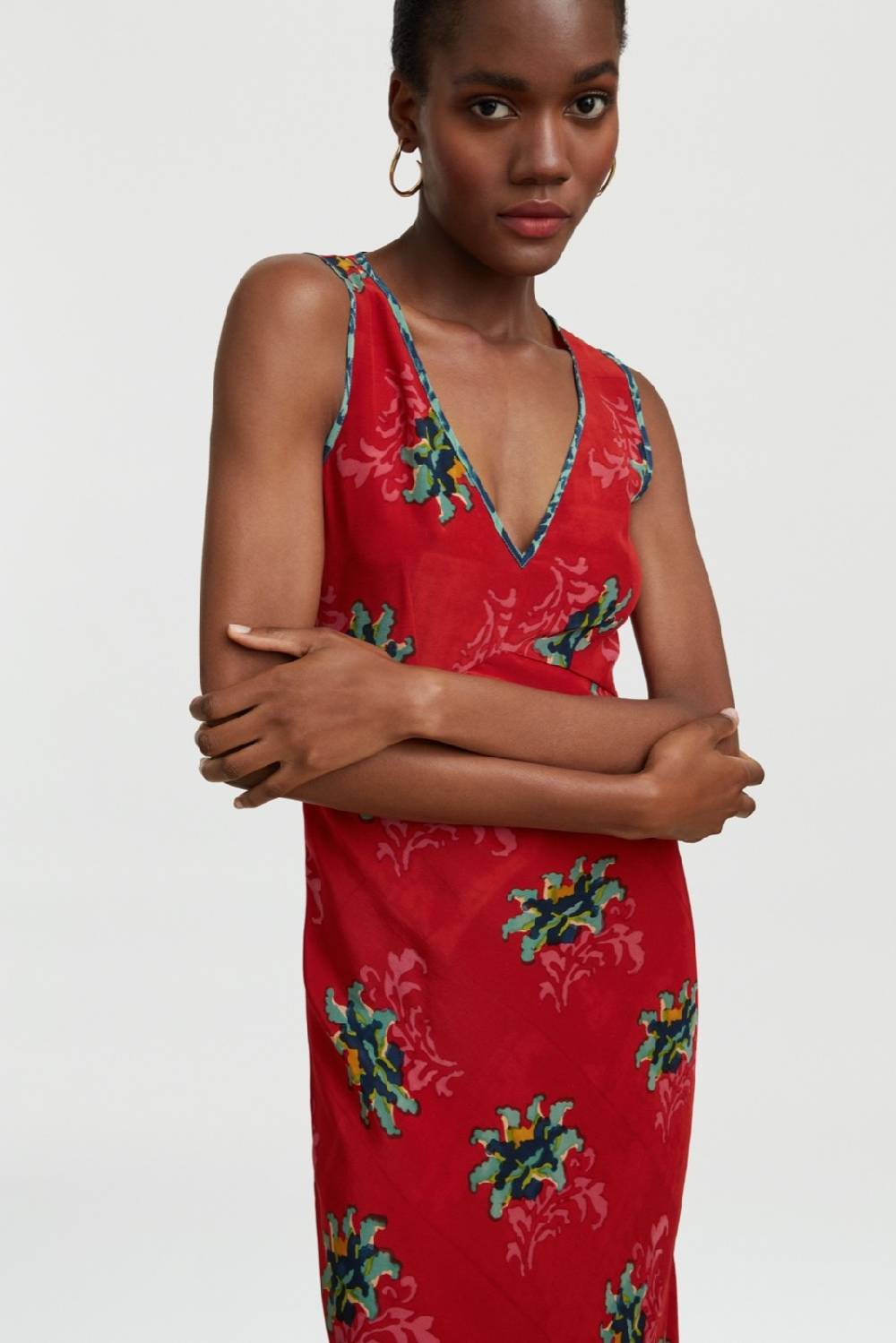 Lisa Corti abito sofia tangeri flower coral Negozi Online