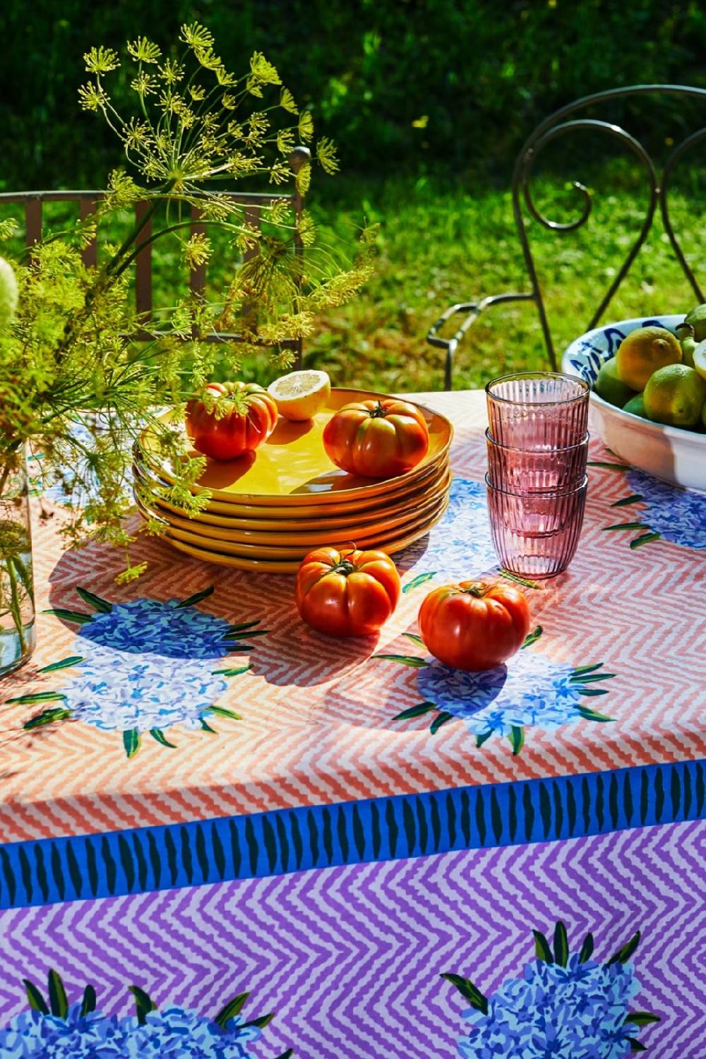 Lisa Corti telo cotone 140x240cm oleander lilac peach Hotsell