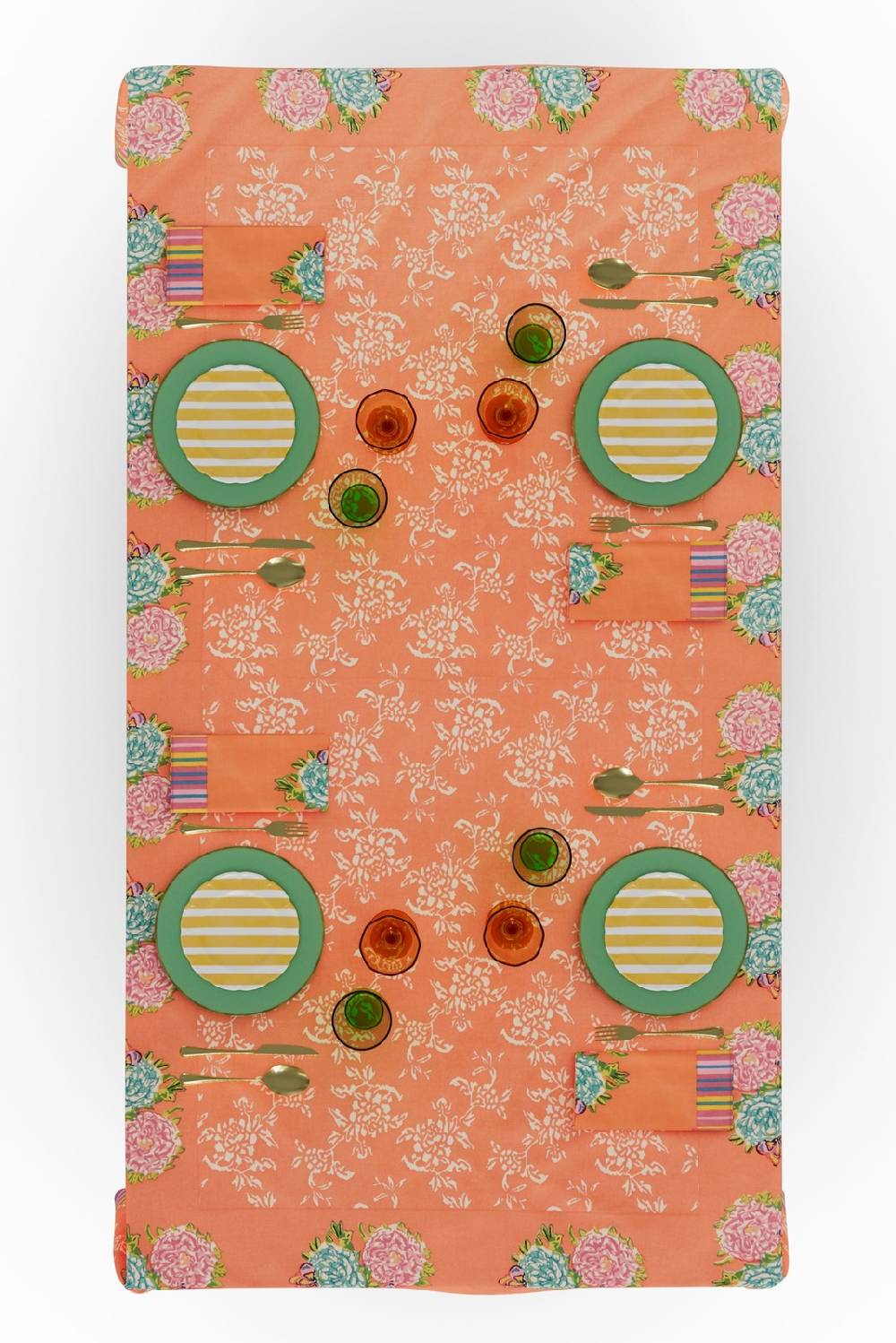 Lisa Corti telo cotone 180x270cm kandem queen peach I Più Venduti
