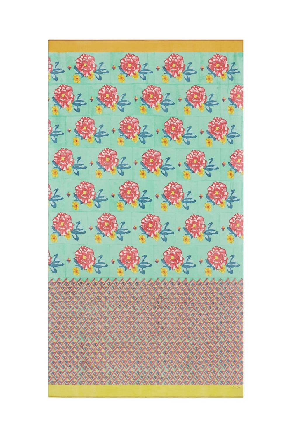 Lisa Corti scialle seta 100x200cm ramye aqua Negozio online di fabbrica
