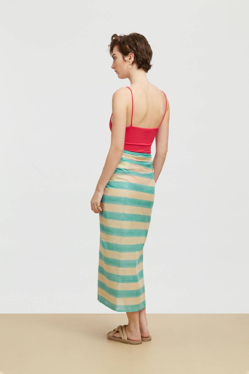 Lisa Corti pareo issimo x lisa corti bouganville stripes white veronese Prezzo di fabbrica