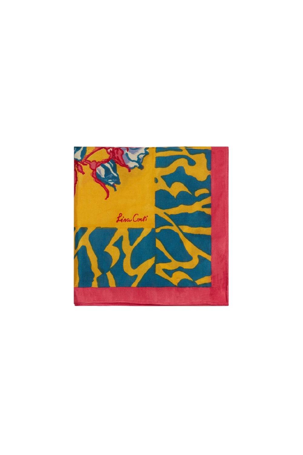 Lisa Corti pochette seta rosa spina orange Offerta migliore
