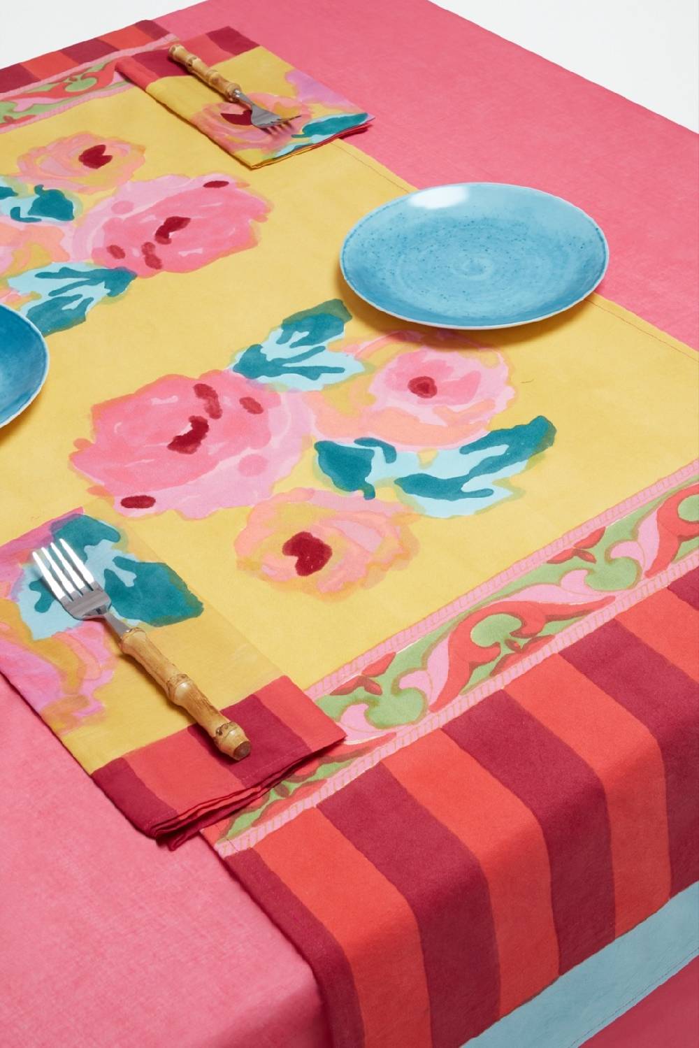 Lisa Corti tovaglietta doppia cotone 50x150cm nizam sulphur Offerta temporanea