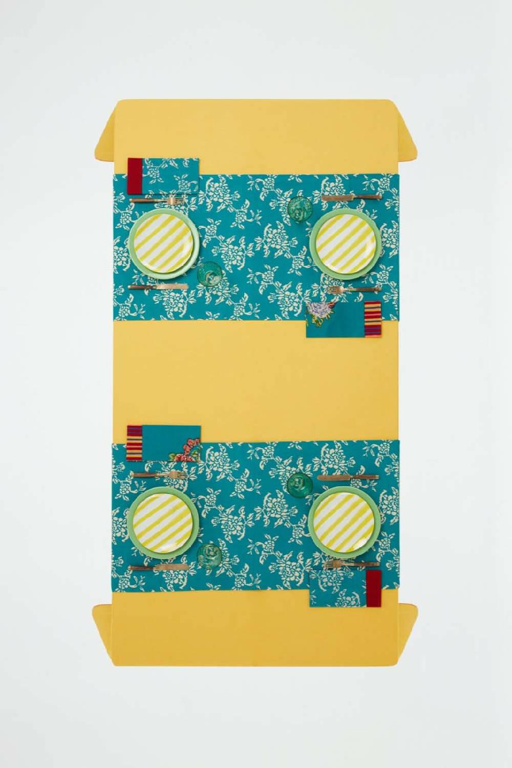 Lisa Corti tovaglietta doppia cotone 50x150cm kandem queen green Comprane uno, ottenene uno gratis