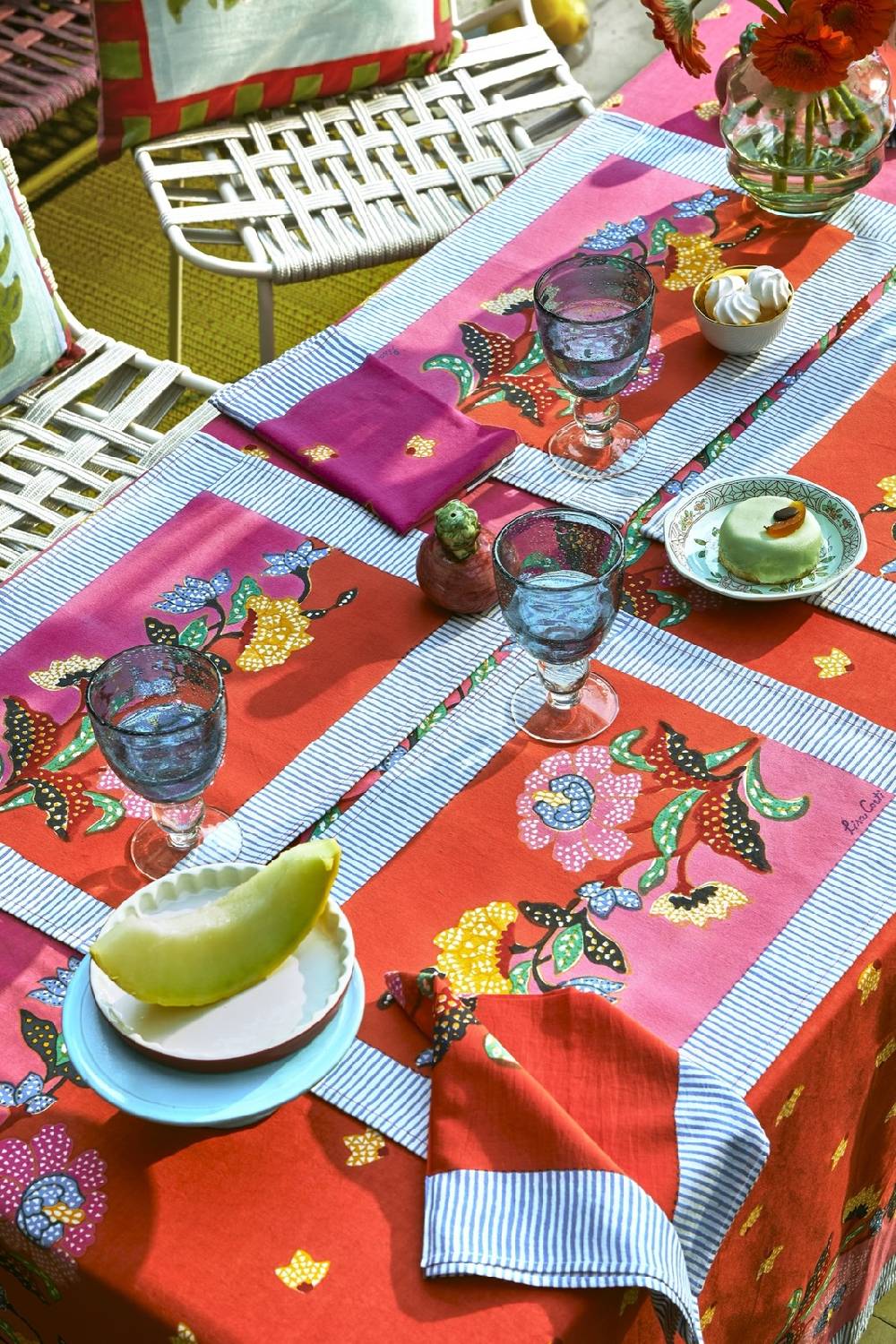 Lisa Corti tovagliolo cotone 50x50cm indonesian red Prezzo basso