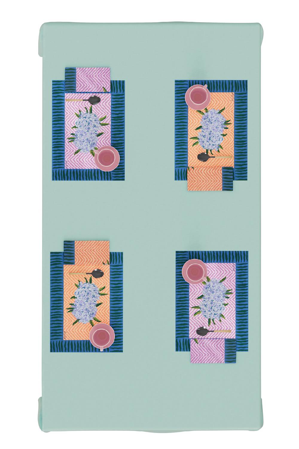 Lisa Corti tovagliolo cotone 50x50cm oleander peach Ritorno libero