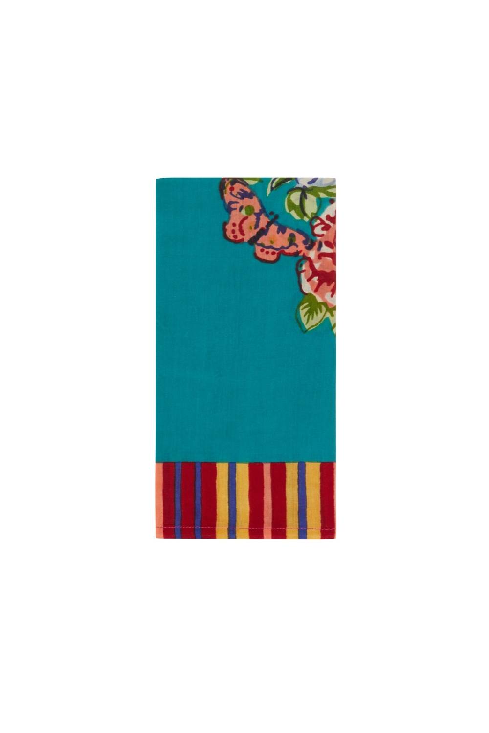 Lisa Corti tovagliolo cotone 50x50cm kandem flower green ACQUISTA ORA
