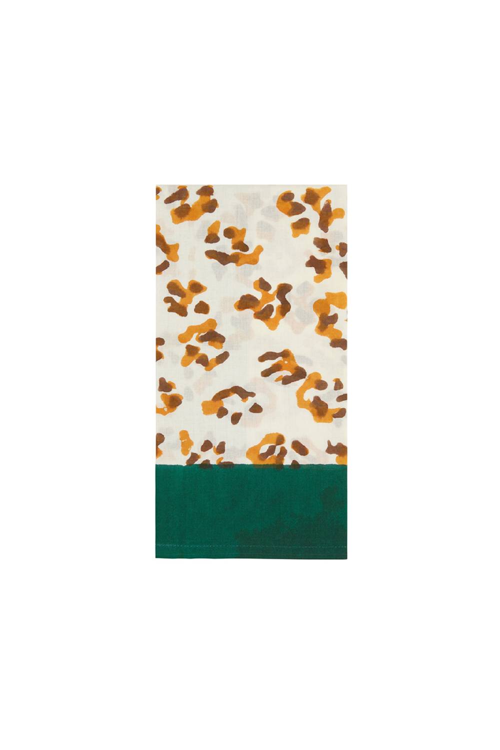 Lisa Corti tovagliolo cotone 50x50cm leopard touch brown Promozione temporanea