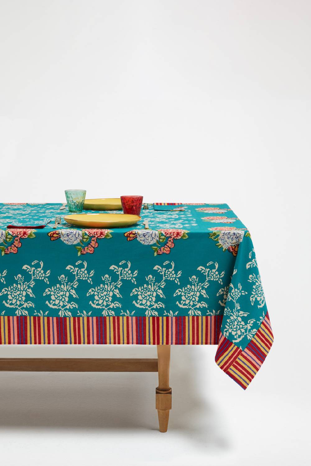 Lisa Corti telo cotone 140x240cm kandem queen green In vendita