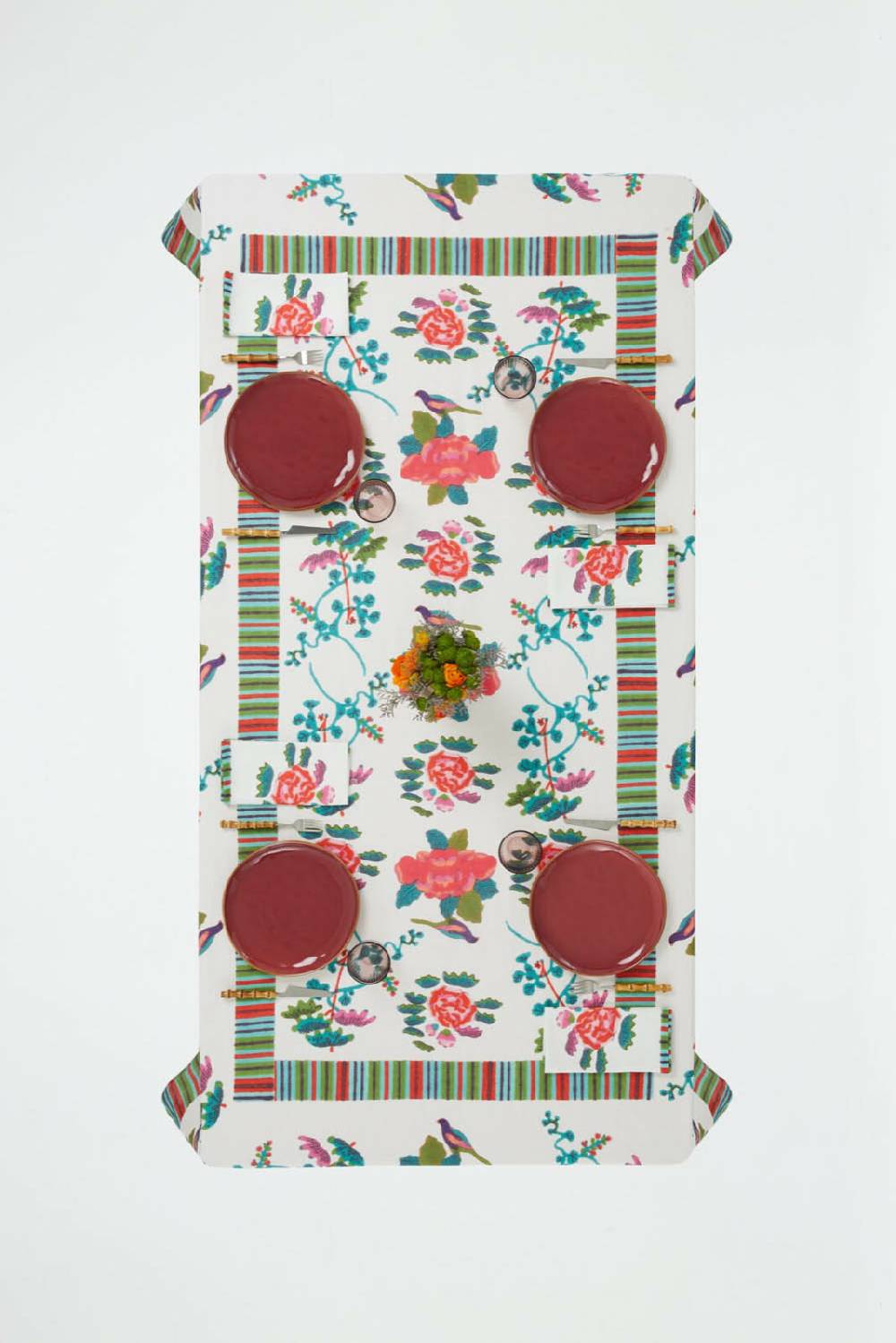 Lisa Corti telo lino 140x240cm royal palace white Nuovo